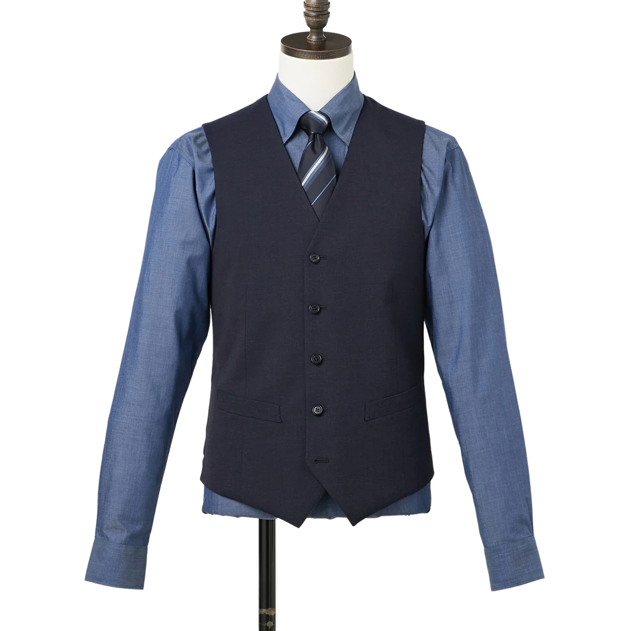 Washable Pinhead 3-piece Suit - Navy - Image 3