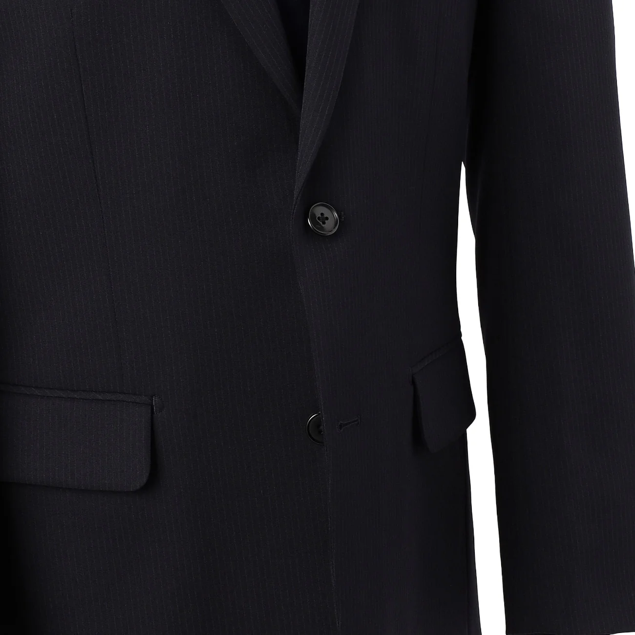 Washable Slim Fit Stripe 2-pant Suit - Navy - Image 11