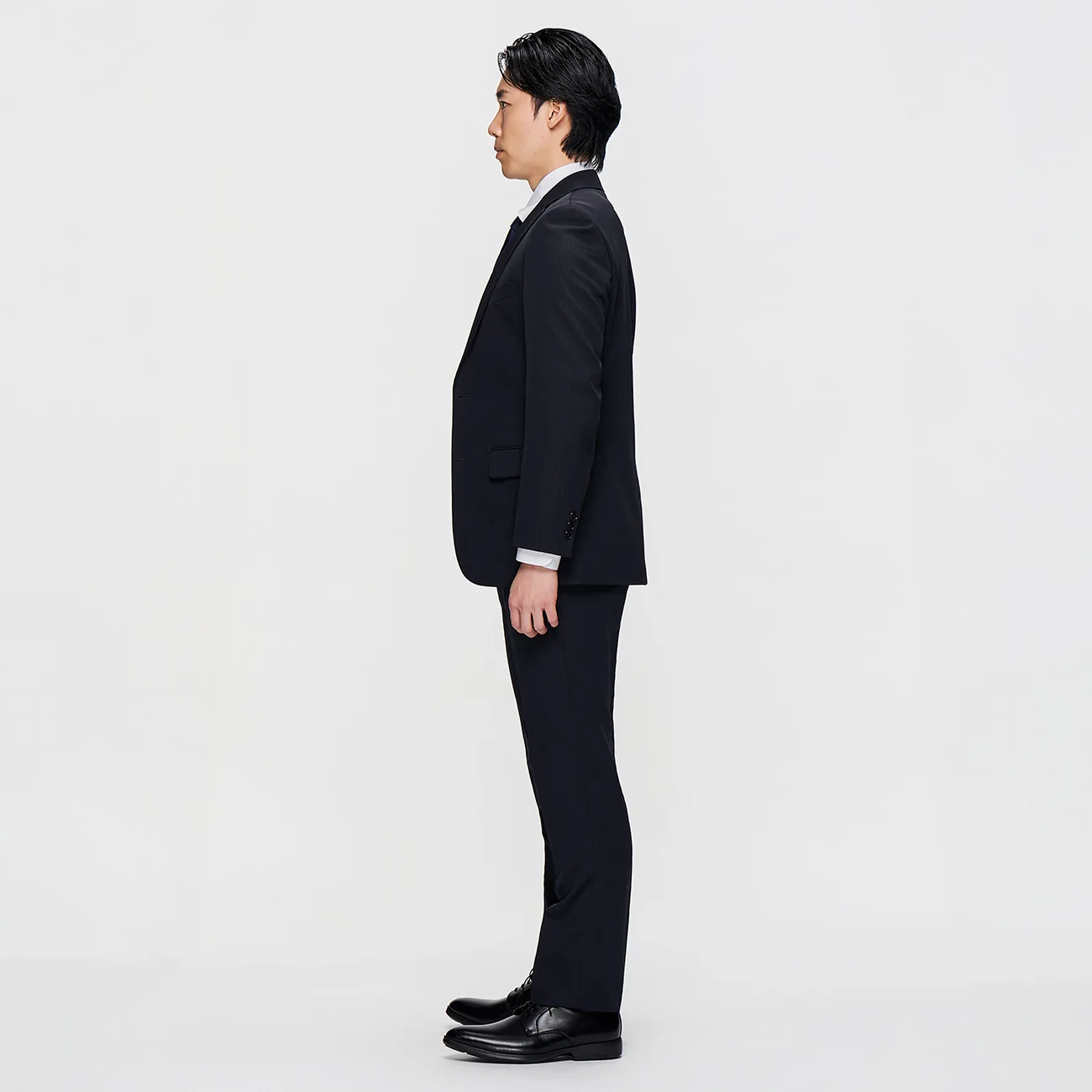 Washable Slim Fit Stripe 2-pant Suit - Navy - Image 4