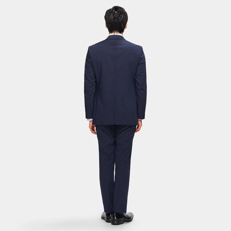 SUPER Aircool Washable Pinhead Slim Fit 2-Pant Suit - Navy - Image 5