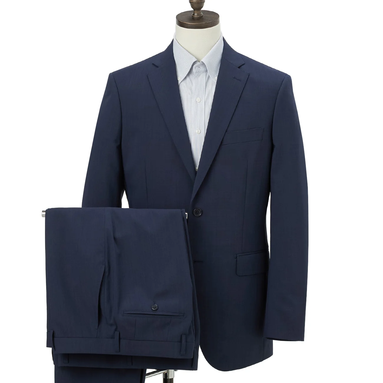 SUPER Aircool Washable Pinhead Slim Fit 2-Pant Suit - Navy - Image 8