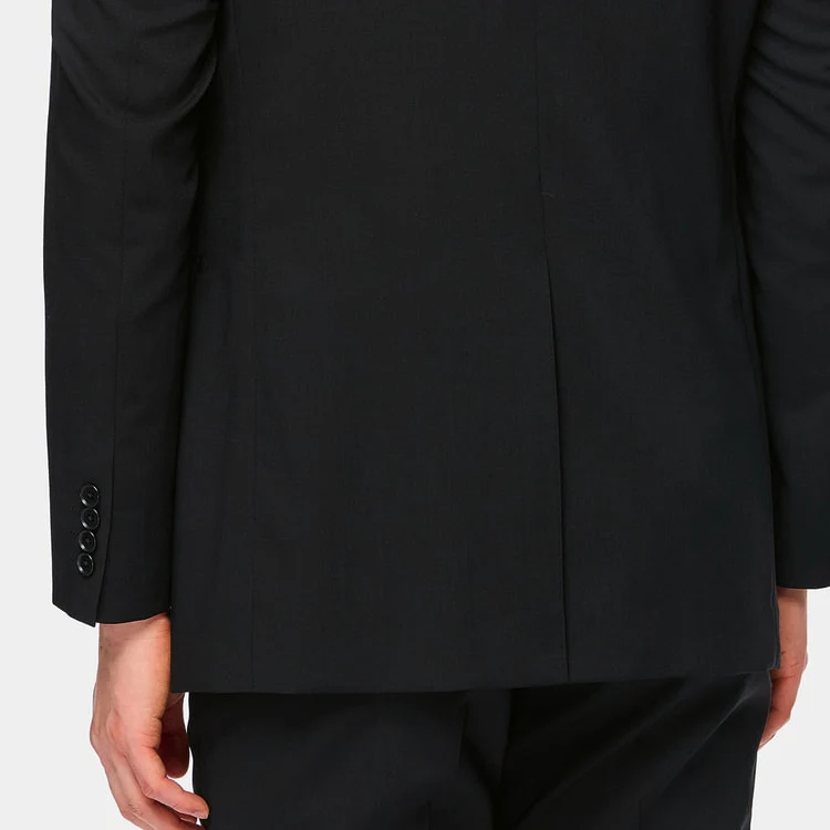 SUPER Aircool Washable Solid Slim Fit 2-Pant Suit - Black - Image 7