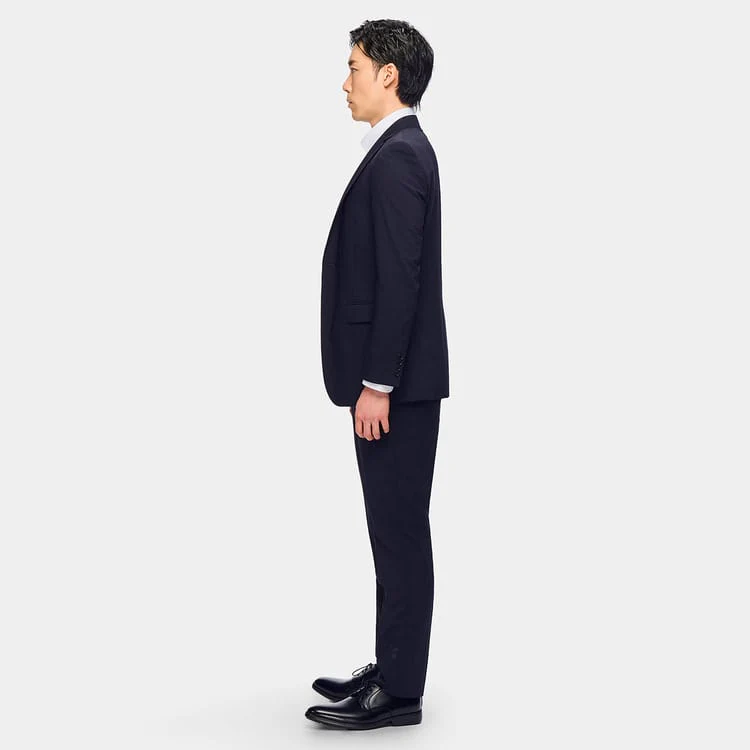 SUPER Aircool Washable Solid Slim Fit 2-Pant Suit - Navy - Image 4