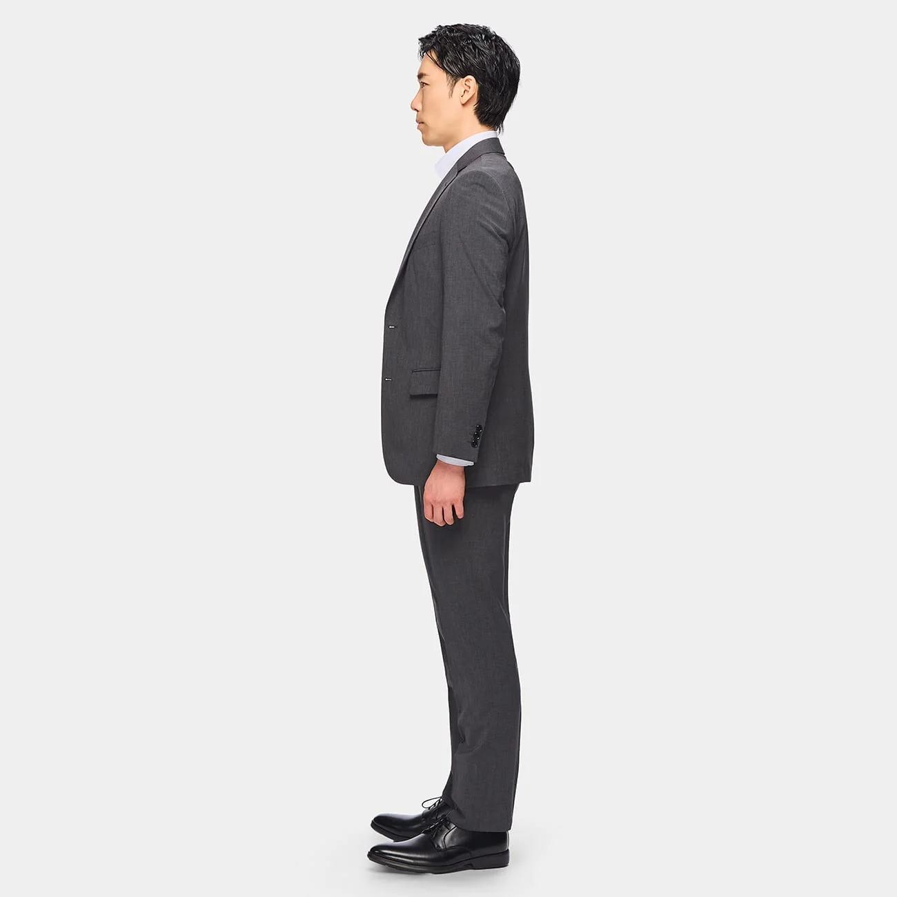Aircool Washable 2-Pant Houndstooth Slim Fit Suit - Gray - Image 4