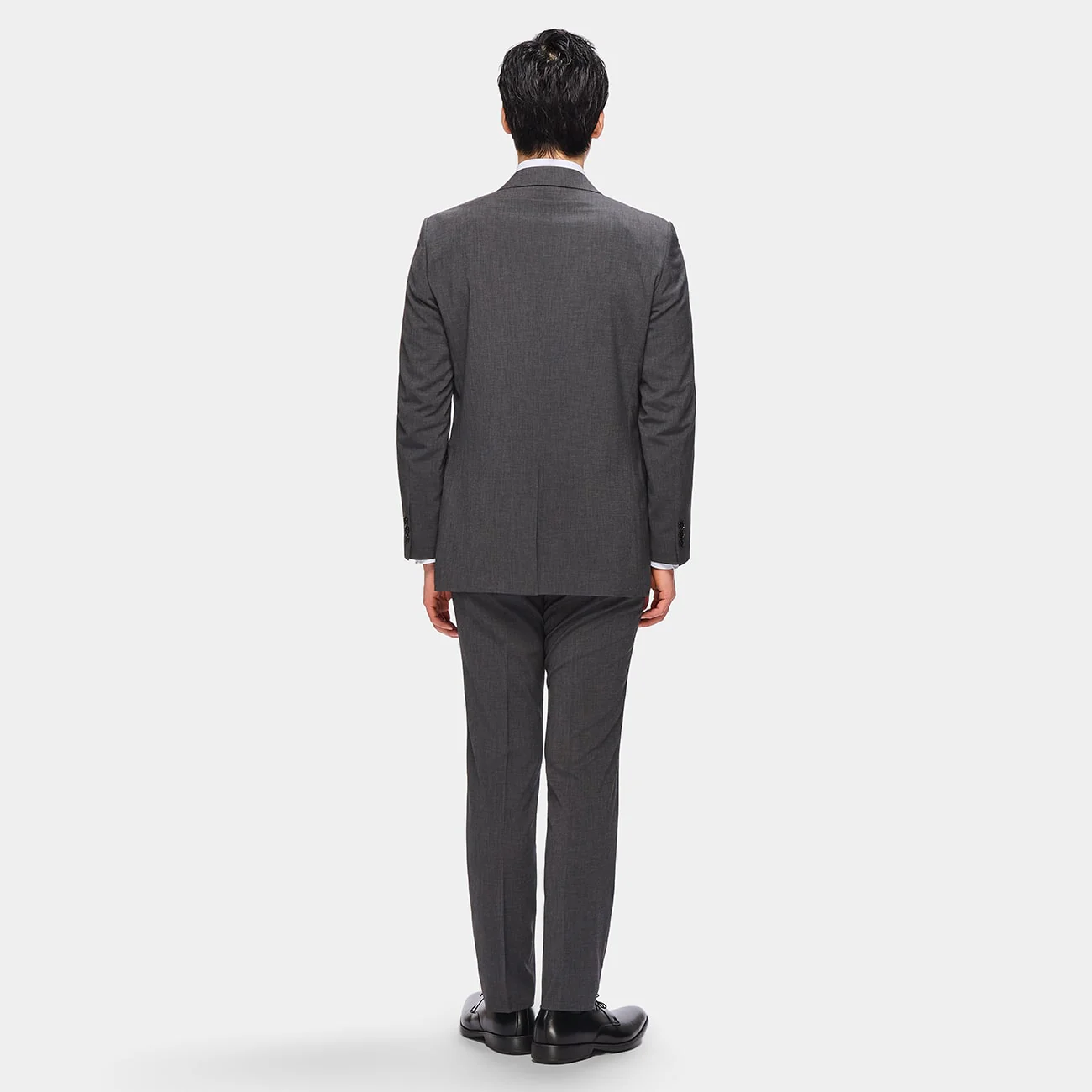 Aircool Washable 2-Pant Houndstooth Slim Fit Suit - Gray - Image 5