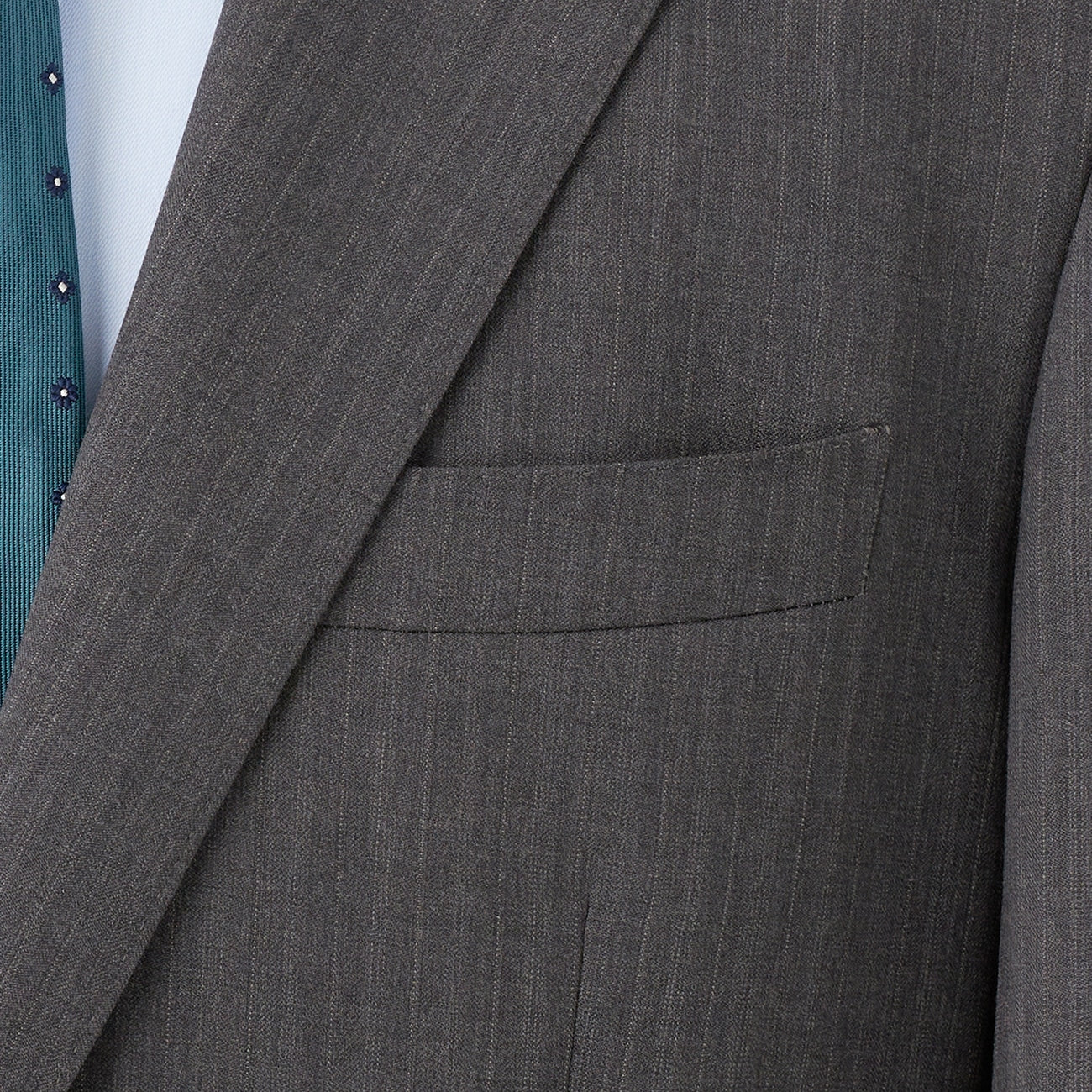 Premium Stretch Stripe 2-Pant Suit - Gray - Image 3