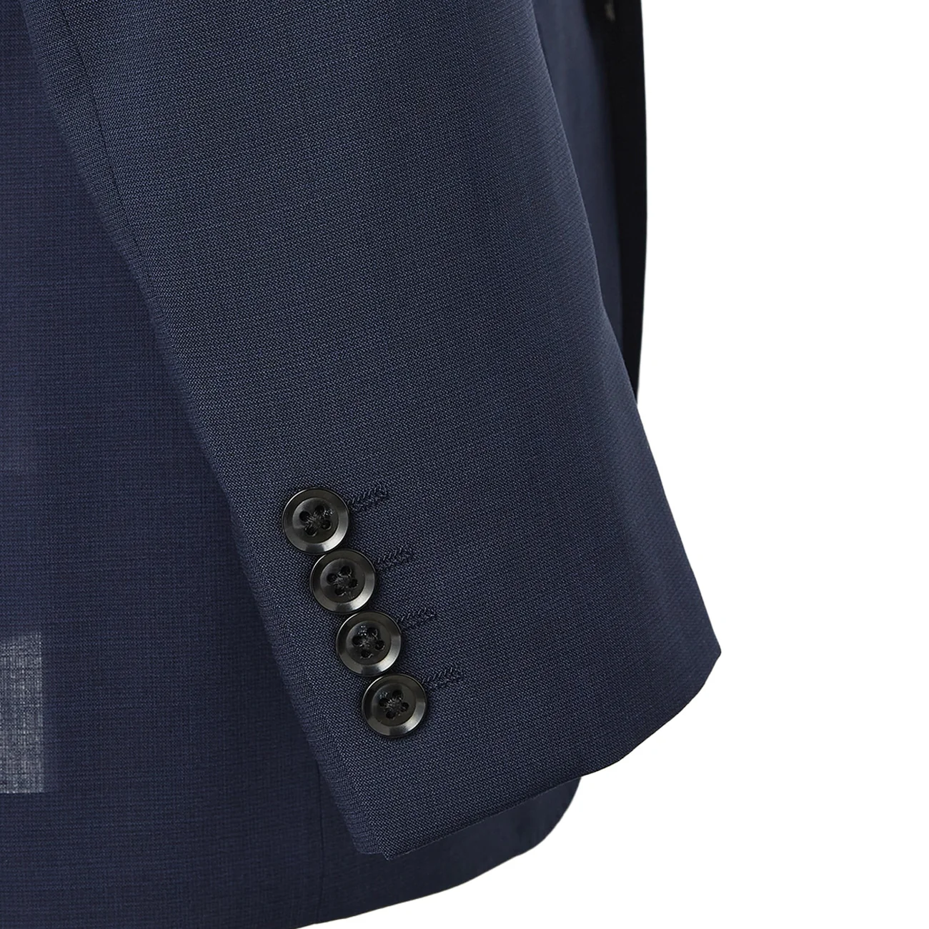 SUPER Aircool Washable Slim Fit Patterned Suit - Navy - Image 11