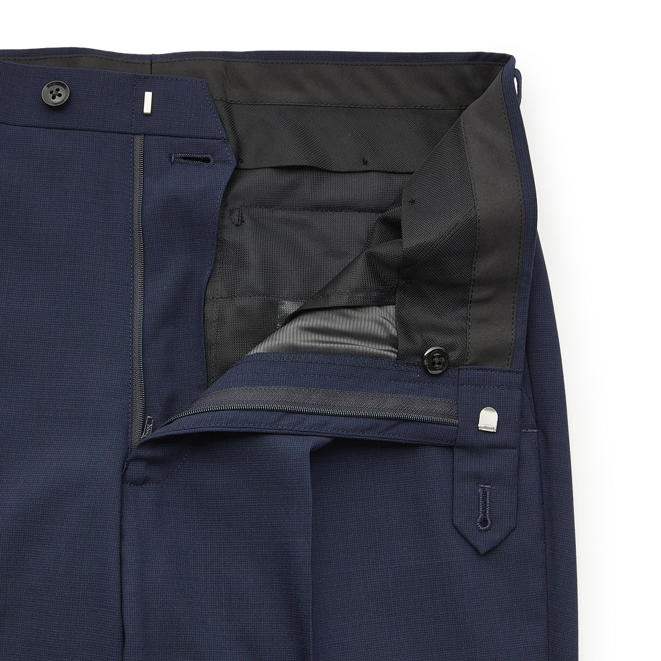 SUPER Aircool Washable Slim Fit Patterned Suit - Navy - Image 17