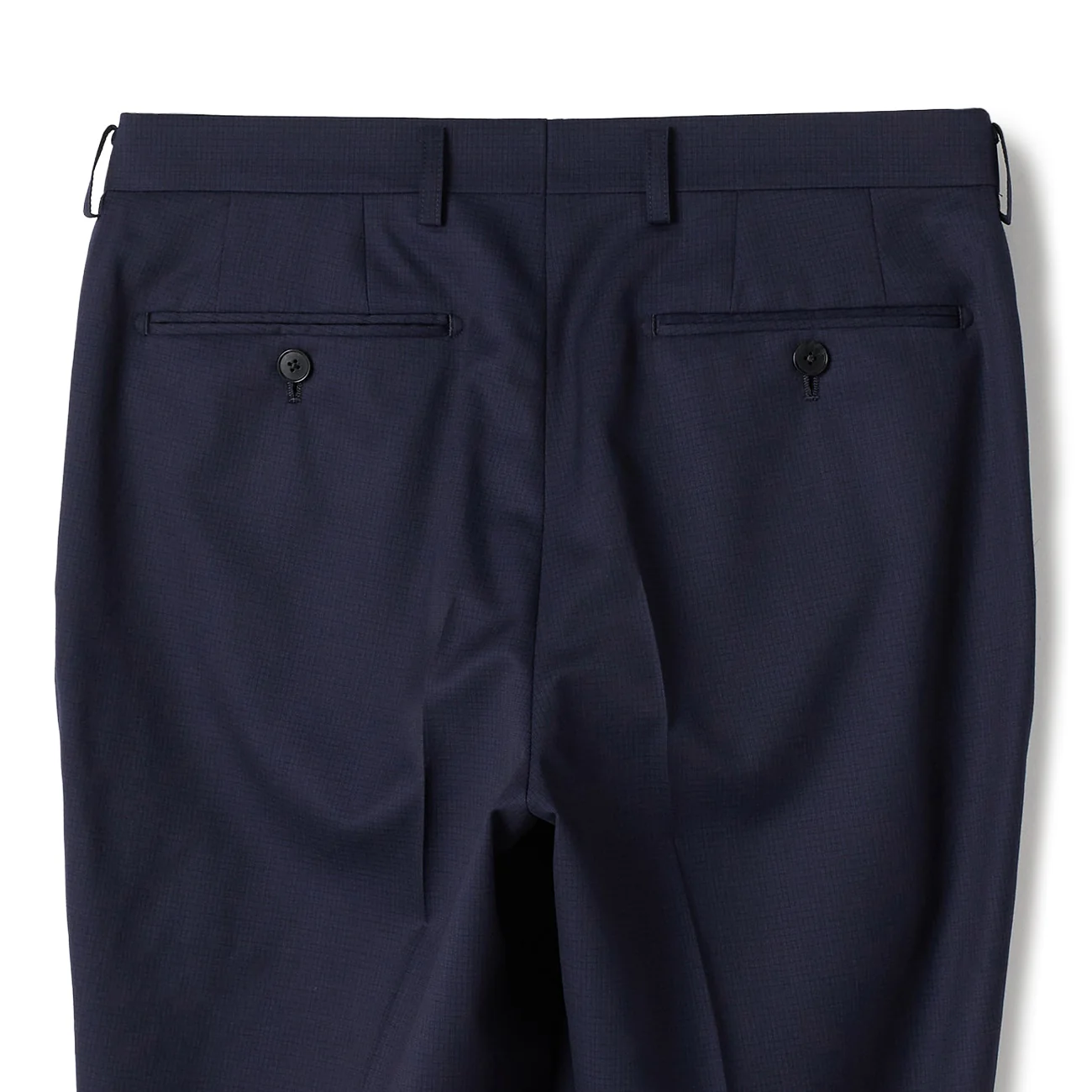 Golden Prestige Line Micro Check Slim Fit Suit - Navy - Image 10