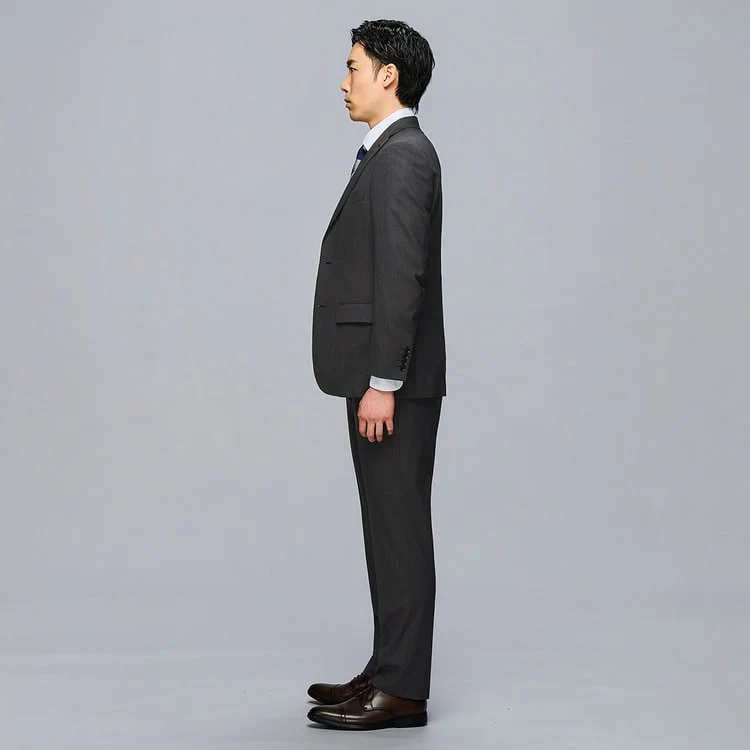 Golden Prestige Line Slim Fit Suit - Gray - Image 3