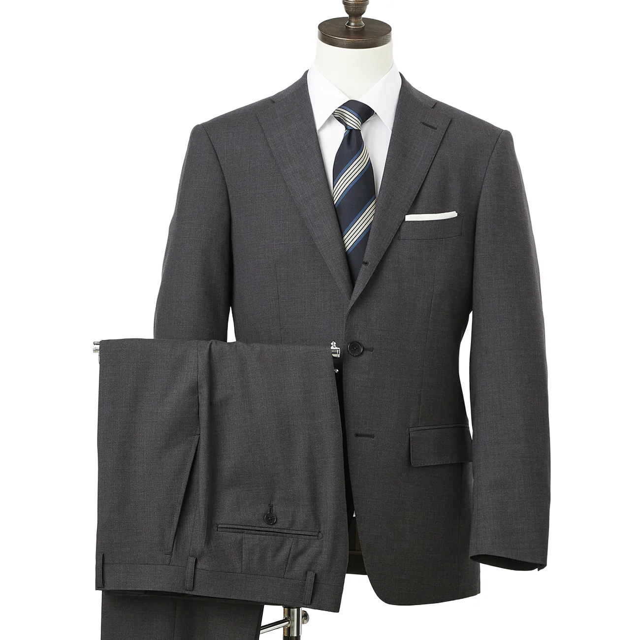 Golden Prestige Line Slim Fit Suit - Gray - Image 7