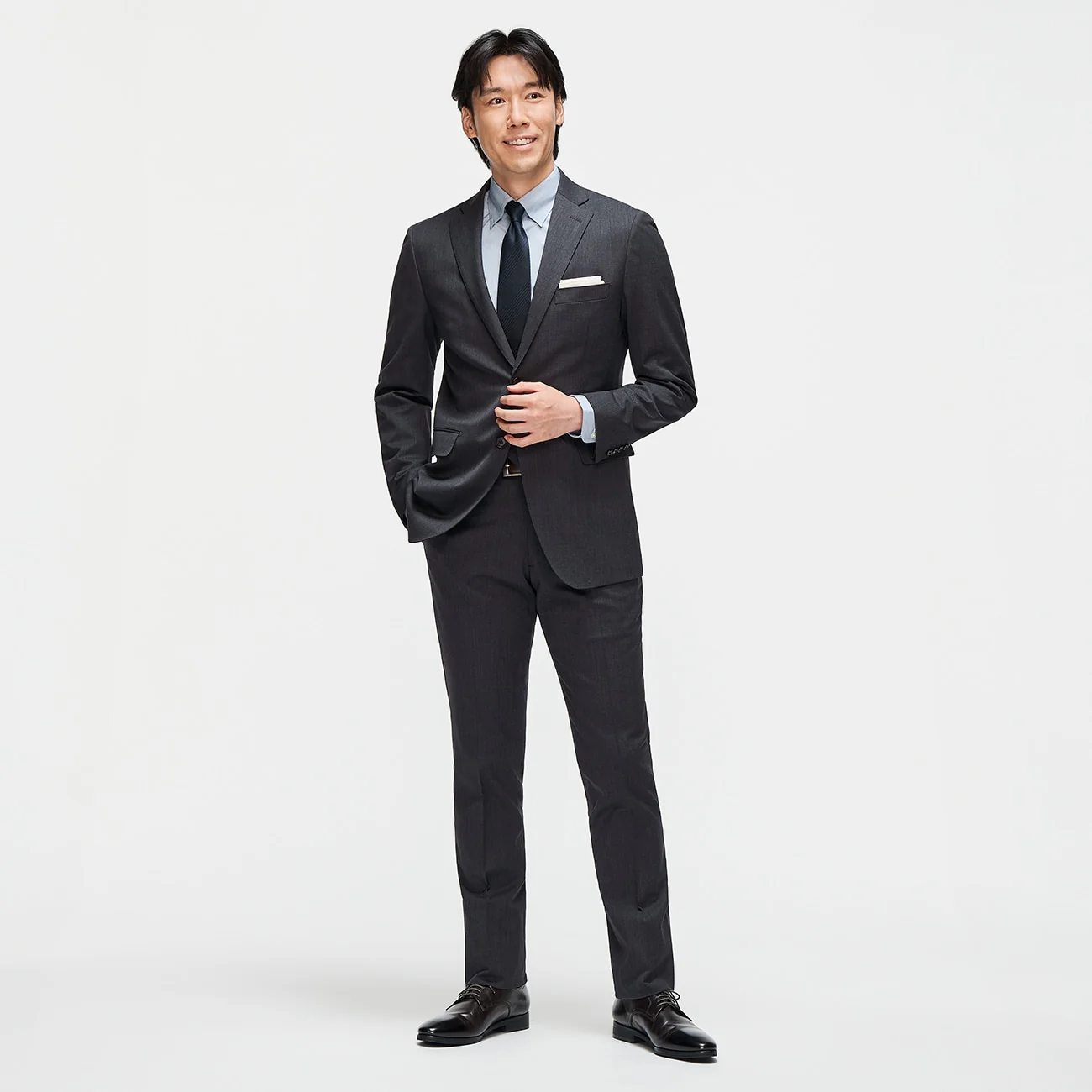 Washable Slim Fit Suit - Gray - Image 2