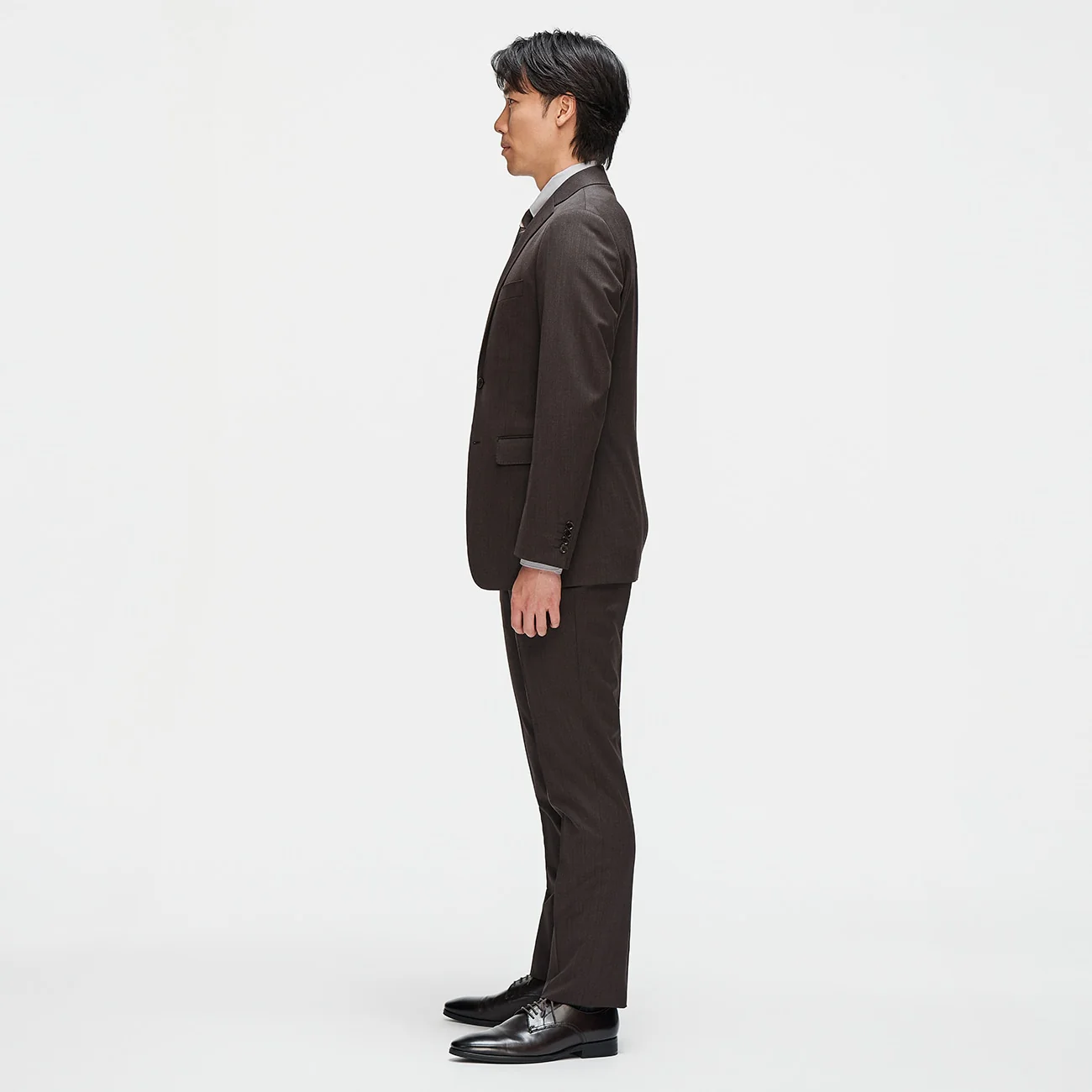 Washable Slim Fit Suit - Brown - Image 3