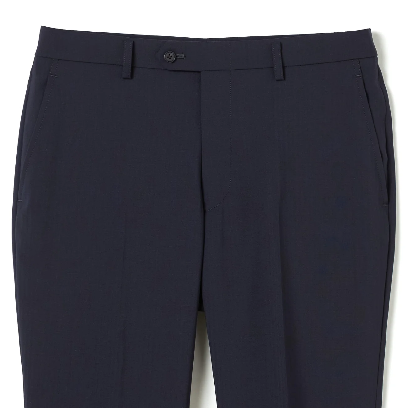SUPER Aircool Washable Slim Fit Shadow Stripe 2-Pant Suit - Navy - Image 9