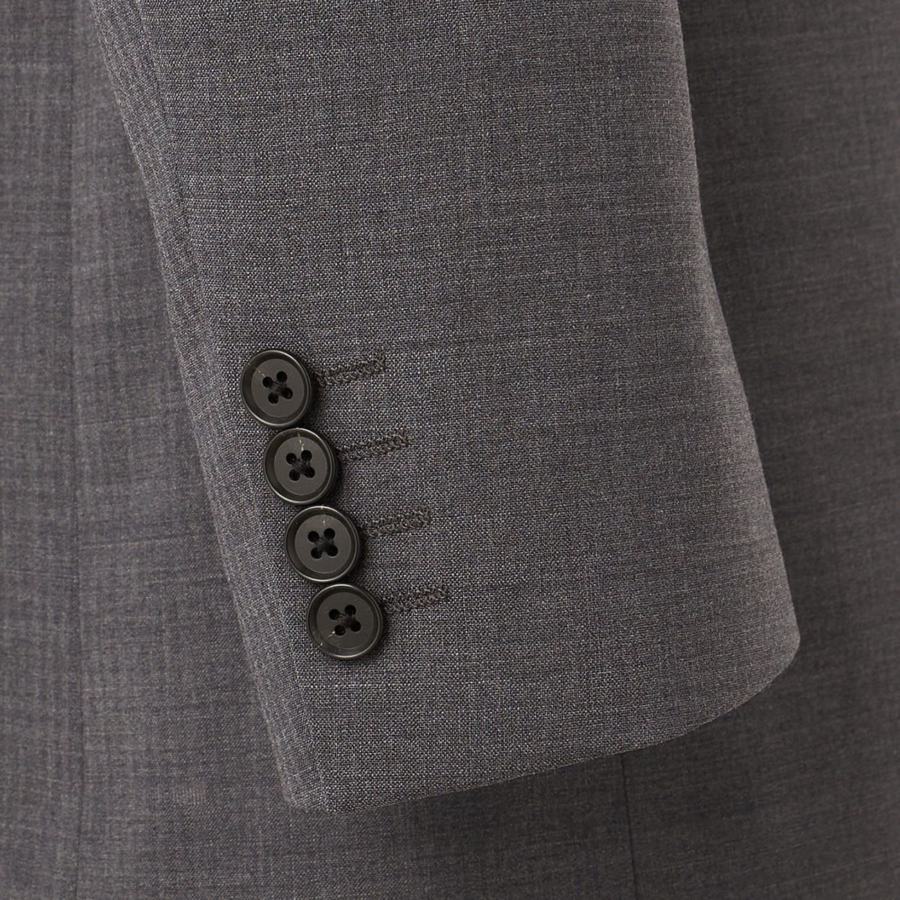 SUPER Aircool Washable Slim Fit Shadow Stripe 2-Pant Suit - Gray - Image 11