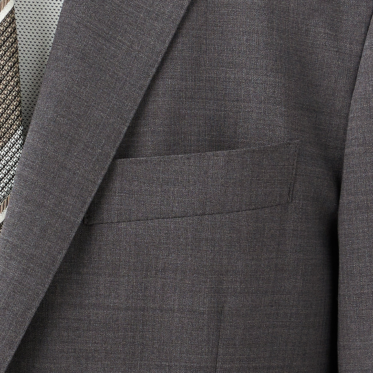 SUPER Aircool Washable Slim Fit Shadow Stripe 2-Pant Suit - Gray - Image 9