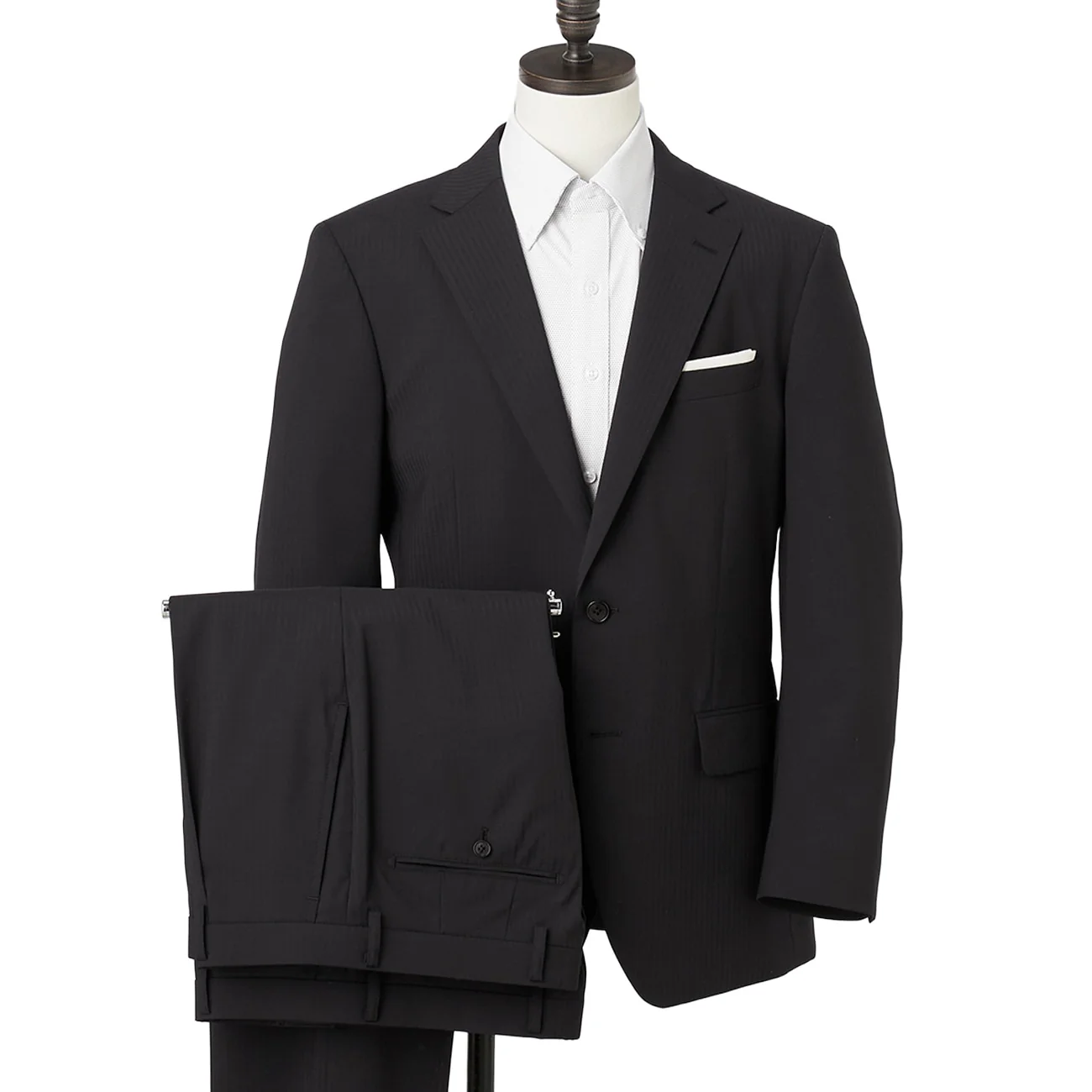 SUPER Aircool Washable Shadow Stripe 2-Pant Suit - Black - Image 8
