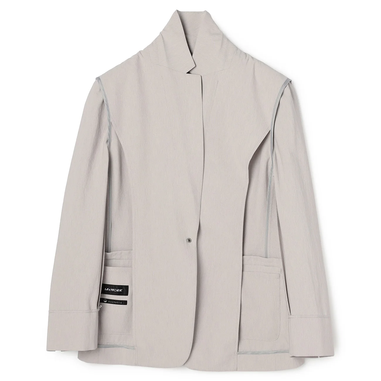 Airy Dry Tailored Jacket - Gray Beige - Image 15