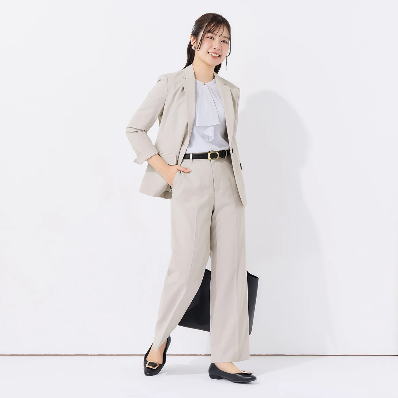 Airy Dry Tailored Jacket - Gray Beige - Image 2