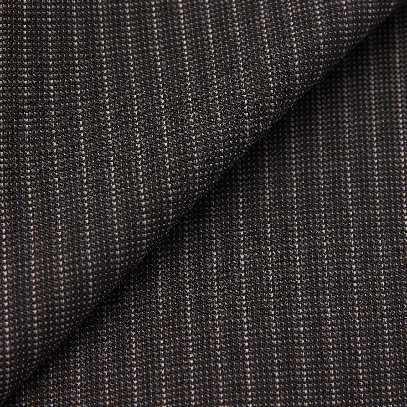 Stretch High-Quality Wool Blend Stripe Tailored Jacket - Black - Image 11