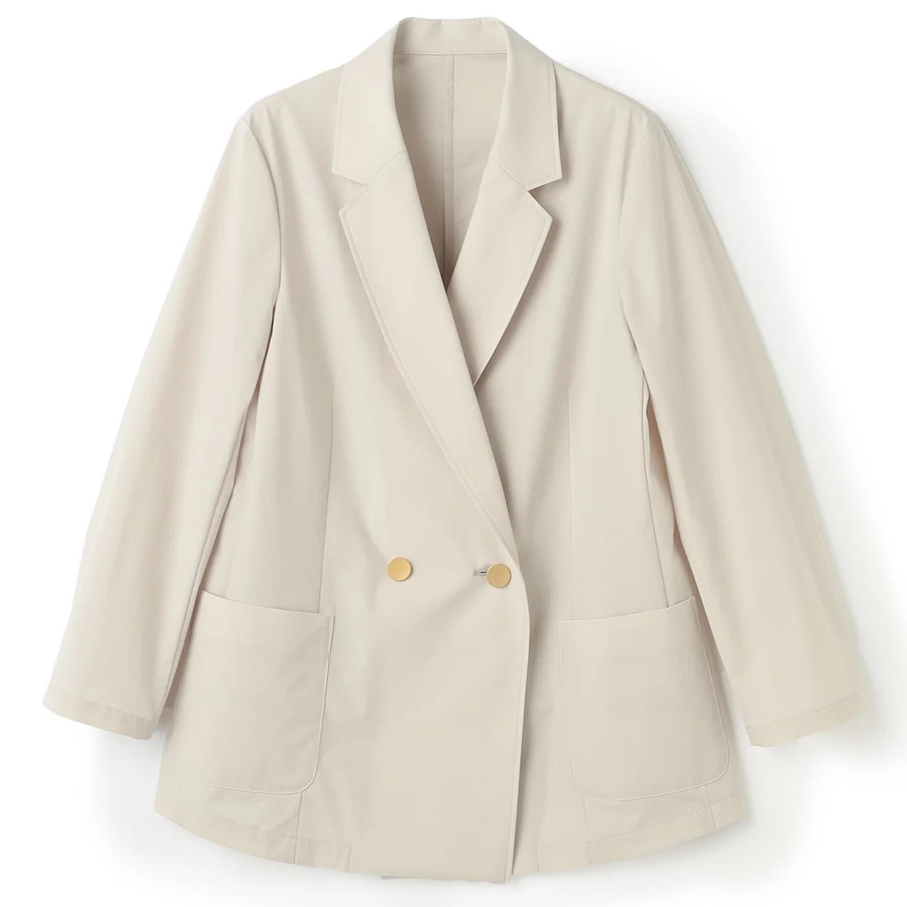 TEXBRID Double Breasted Jacket - Beige - Image 6