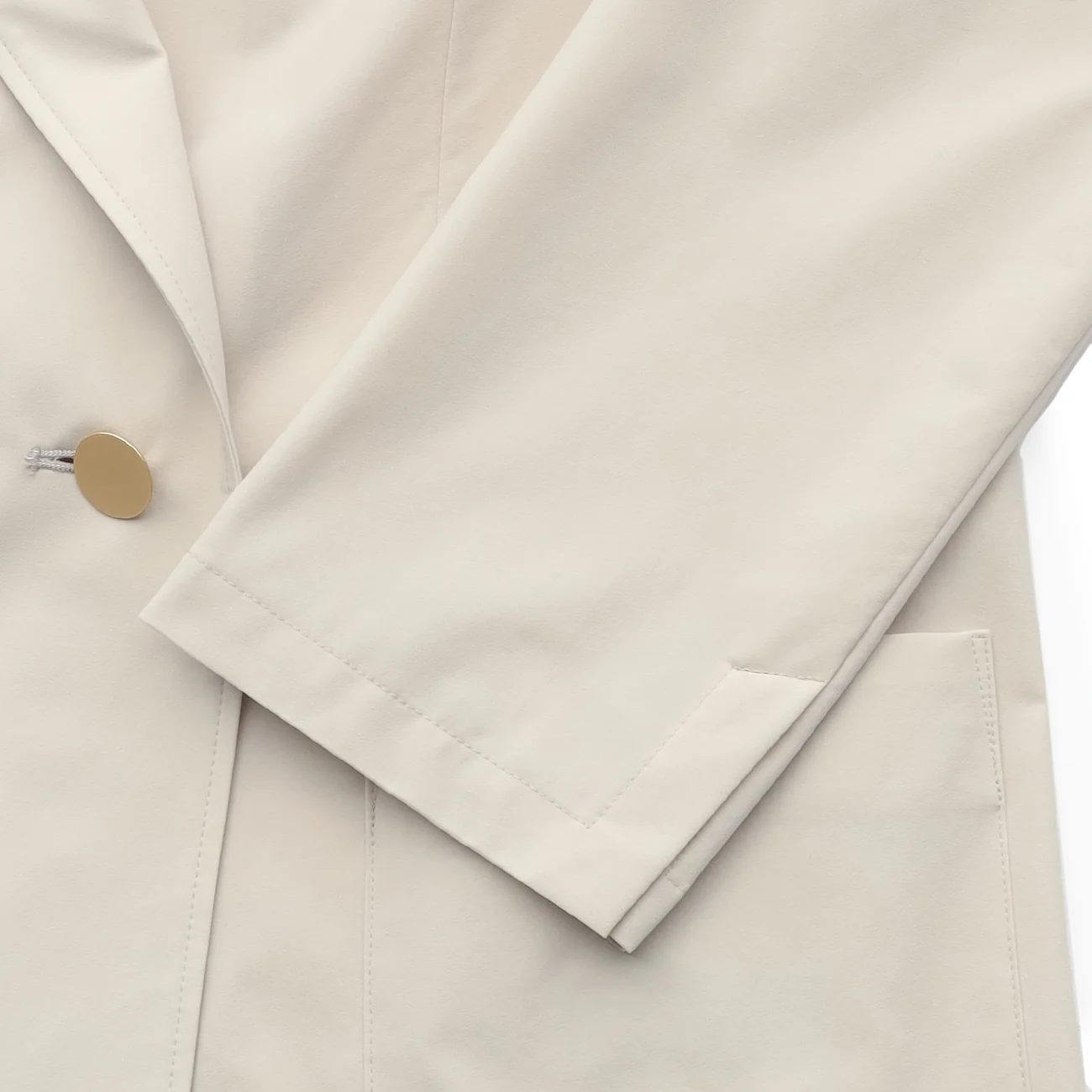 TEXBRID Double Breasted Jacket - Beige - Image 9