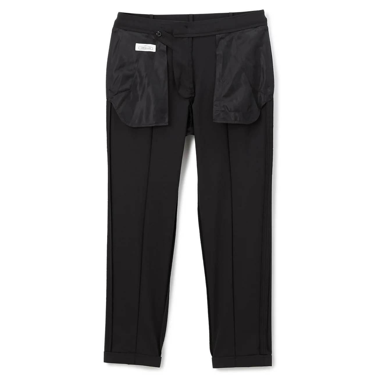 Adjustable Hem Super Stretch Flat Front Tapered Dress Pants - Image 16