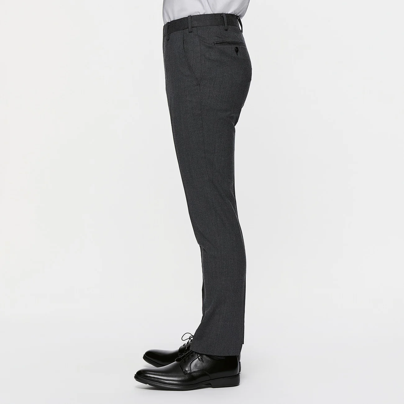 Washable Stretch Milled Wool Blend Flat Front Tapered Pants - Image 16
