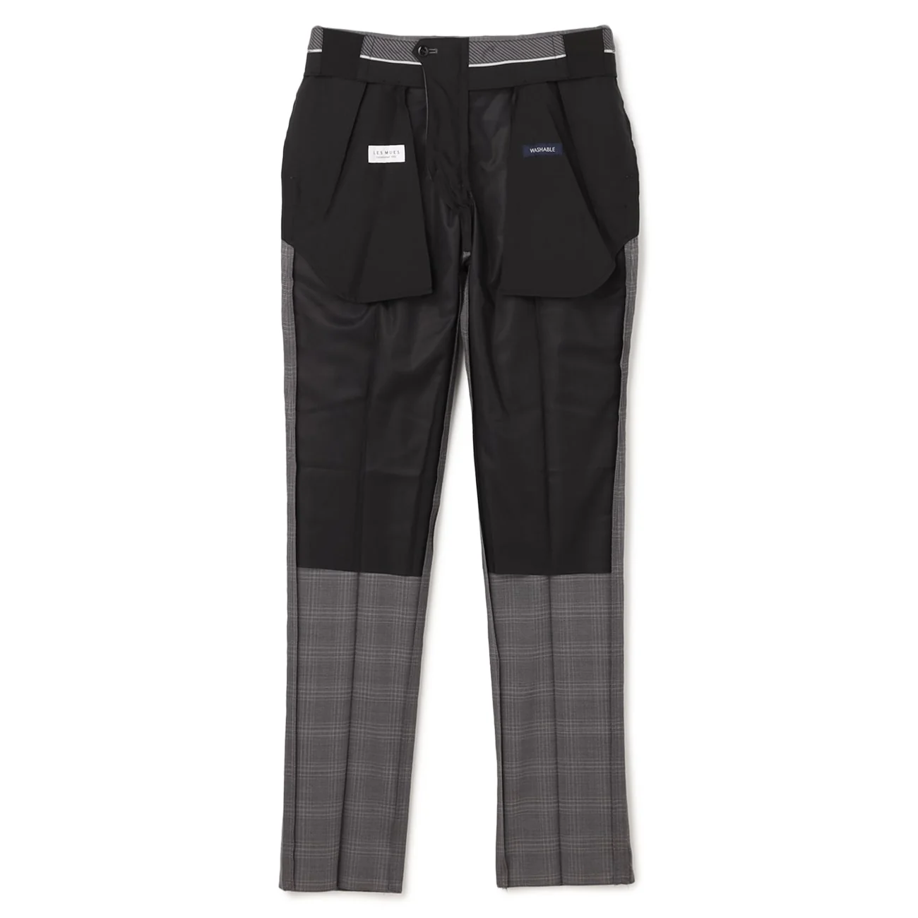 Washable Super Stretch Glen Plaid Wool Blend Tapered Suit Pants - Medium Gray - Image 6