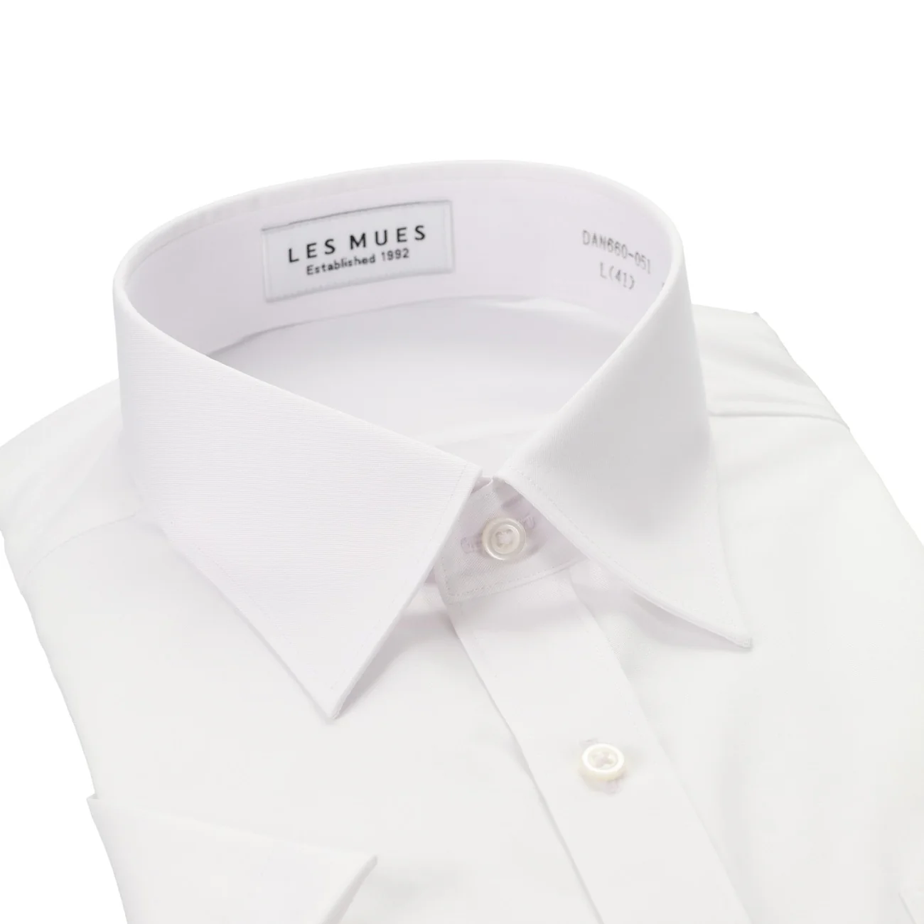 Non-iron Point Collar Short Sleeve Shirt - White - Image 3