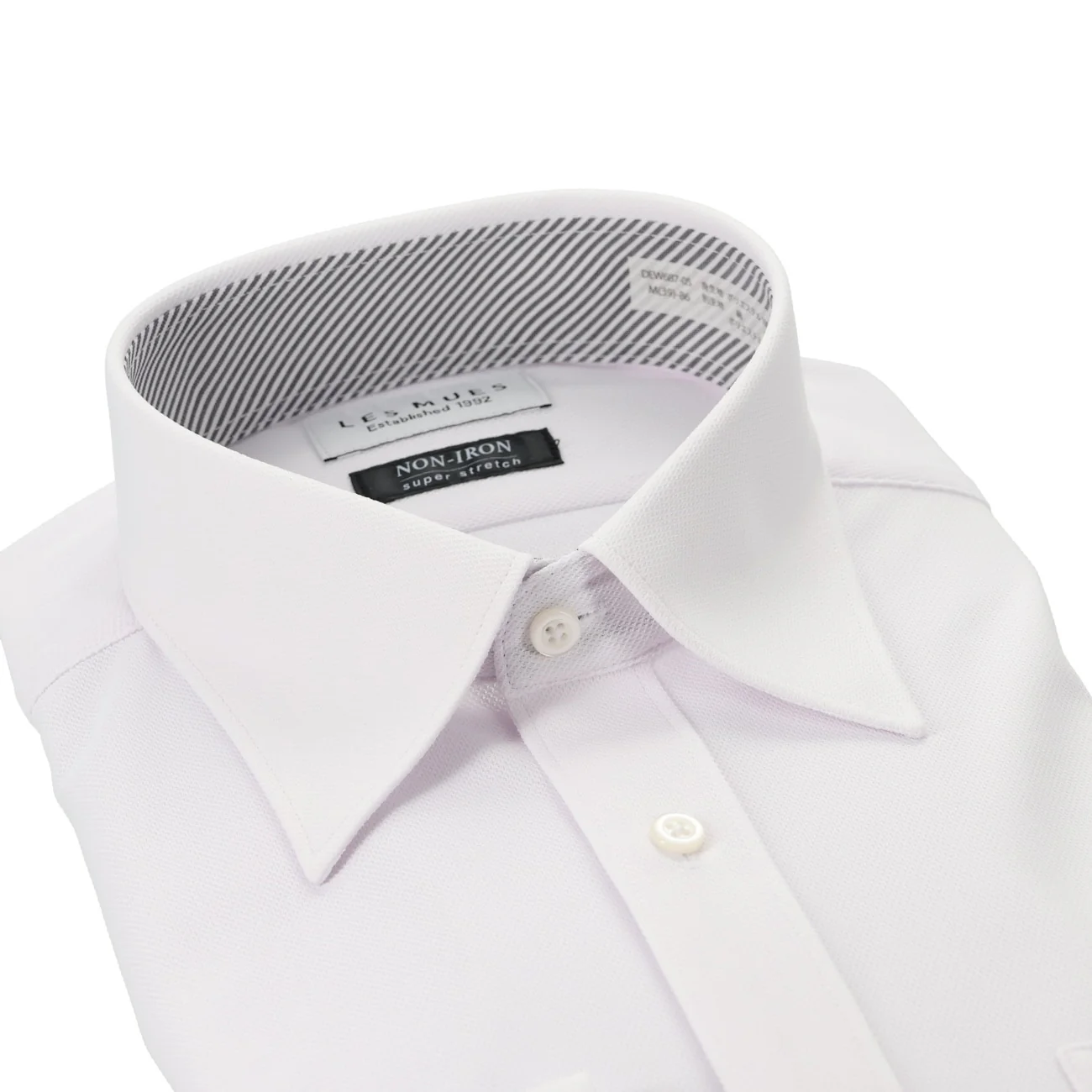 Non-Iron Super Stretch Point Collar Shirt - White - Image 3