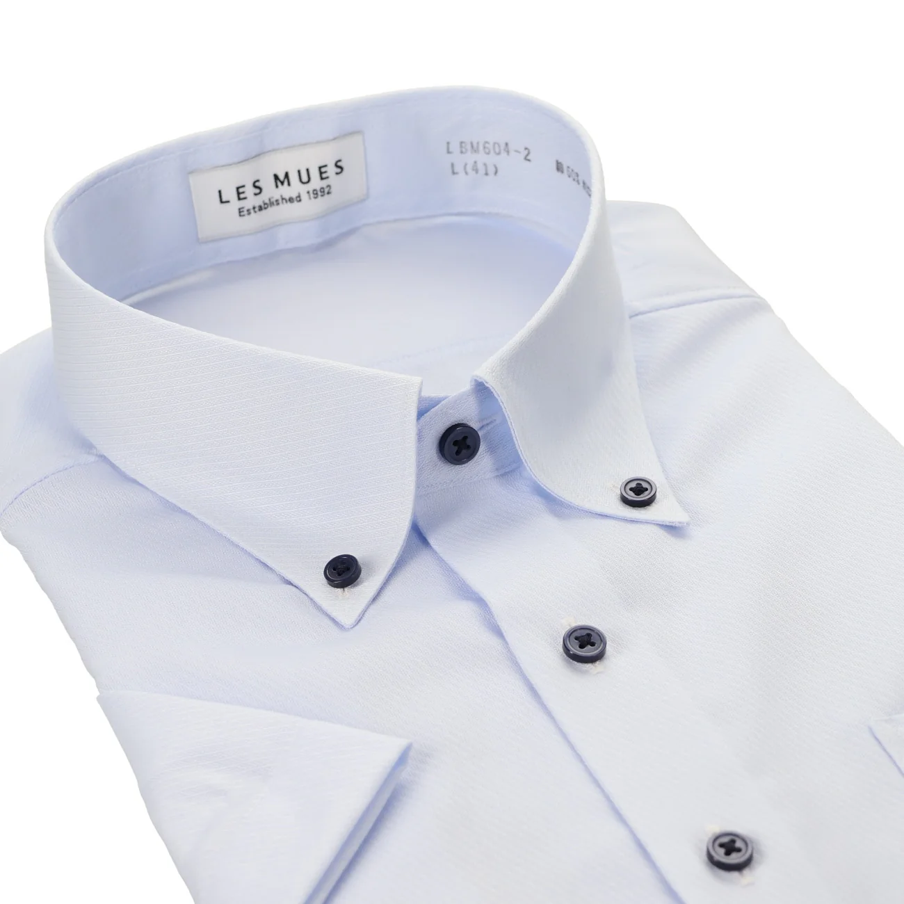 Aircool Non-Iron Short Sleeve Button-Down Shirt - Blue - Image 3