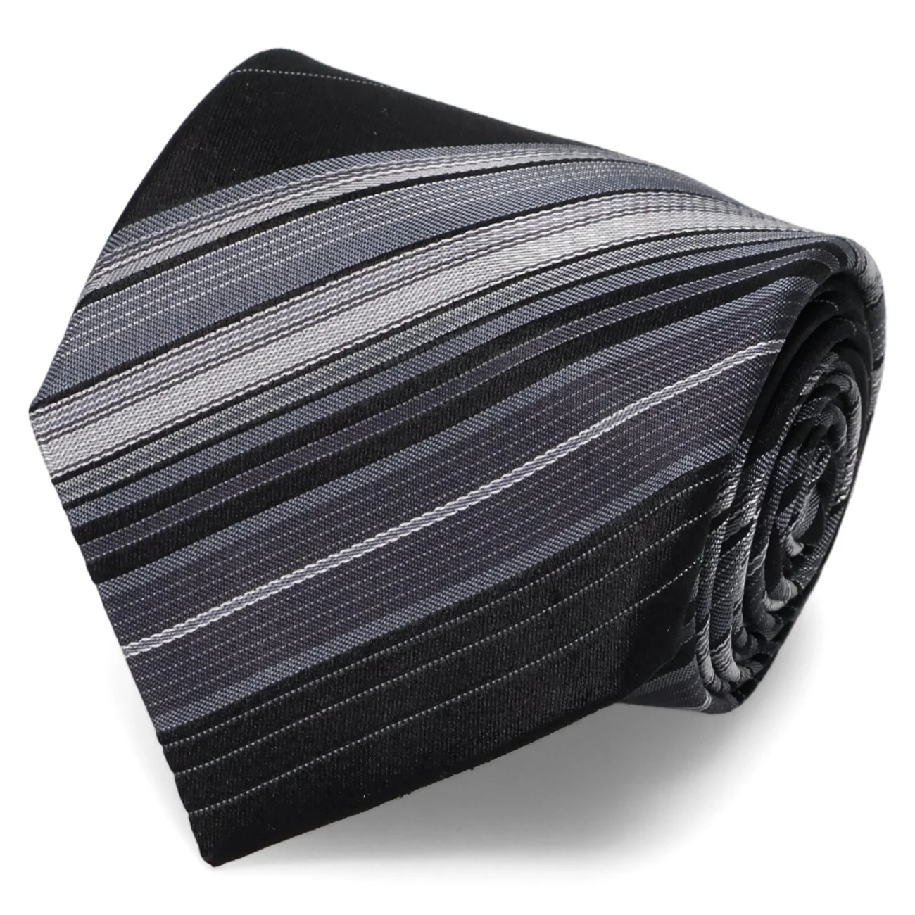 Stripe Silk Slim Tie - Image 4