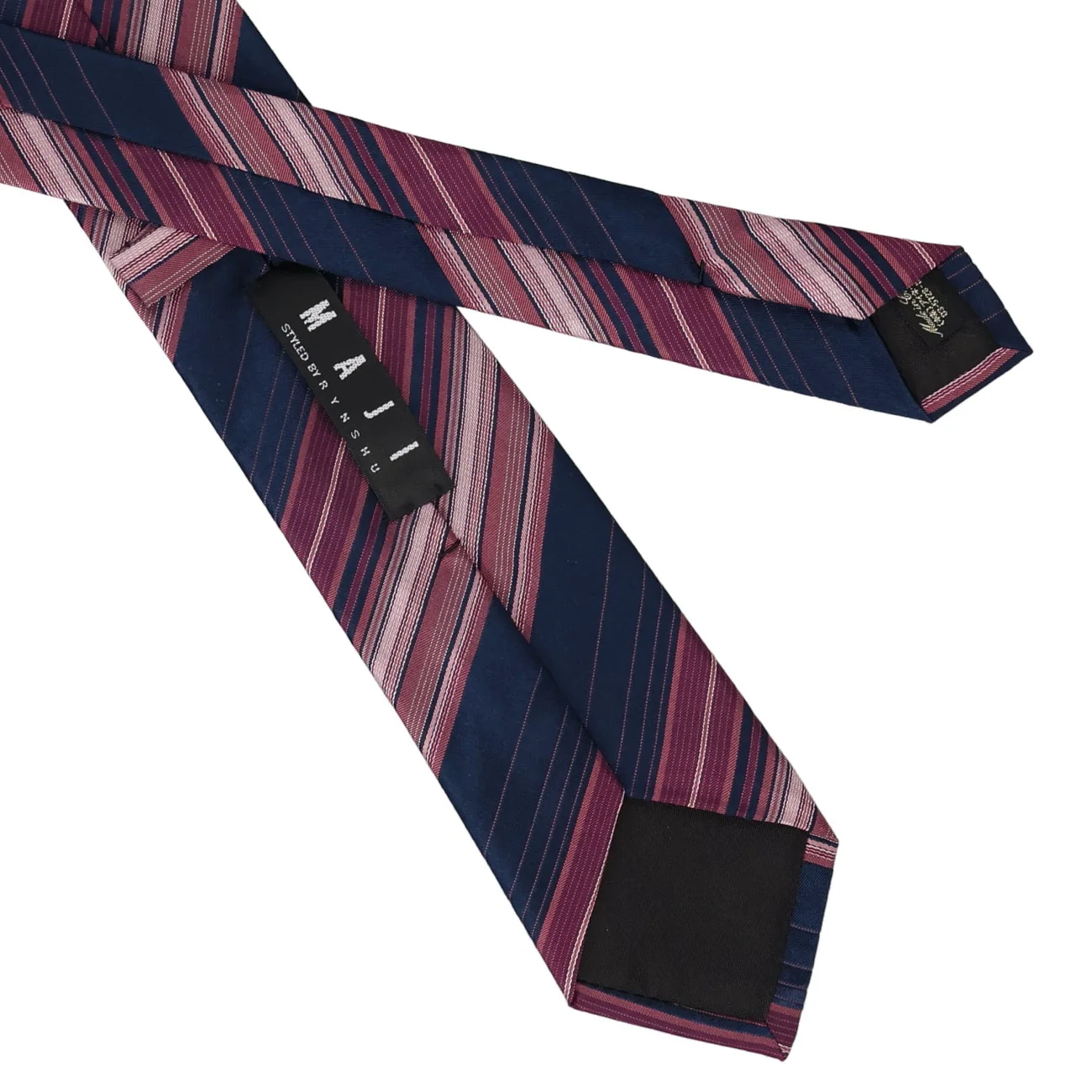 Stripe Silk Slim Tie - Image 9