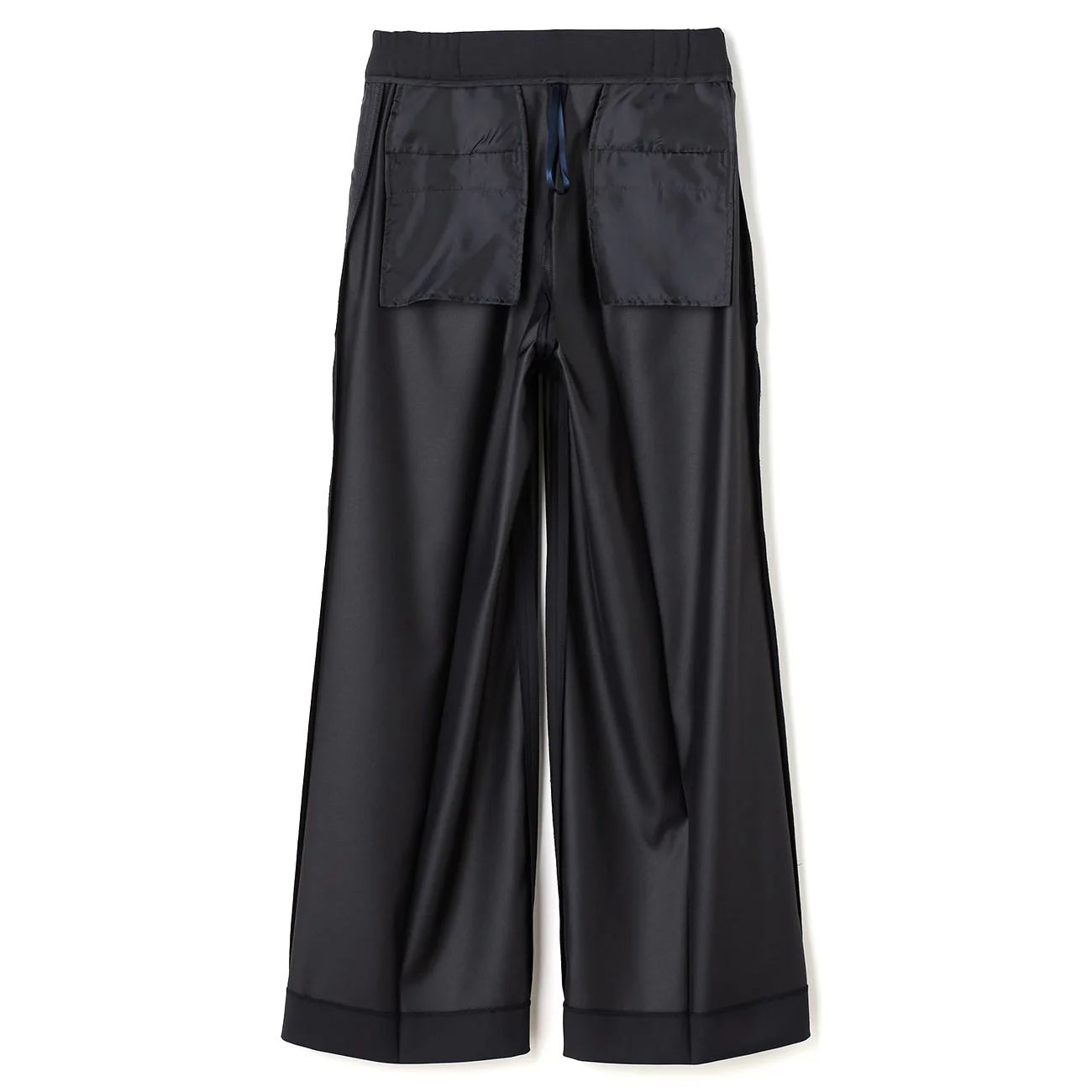 Stretch Bright Twill Wide Pants - Navy - Image 15
