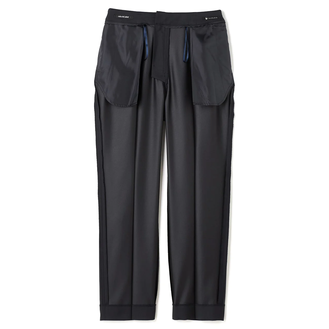 Stretch Bright Twill Straight Pants - Navy - Image 11