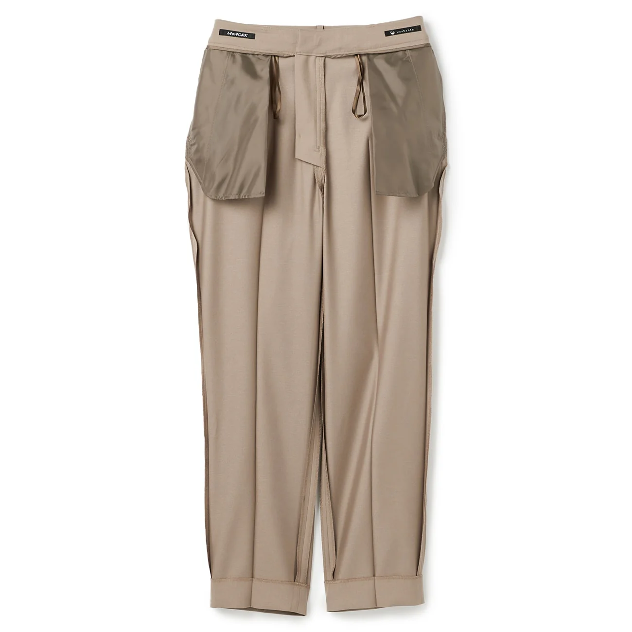 Stretch Bright Twill Straight Pants - Beige - Image 11