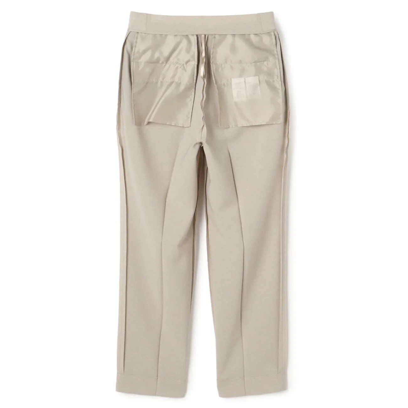Washable Stretch Linen-Like Straight Pants - Beige - Image 13