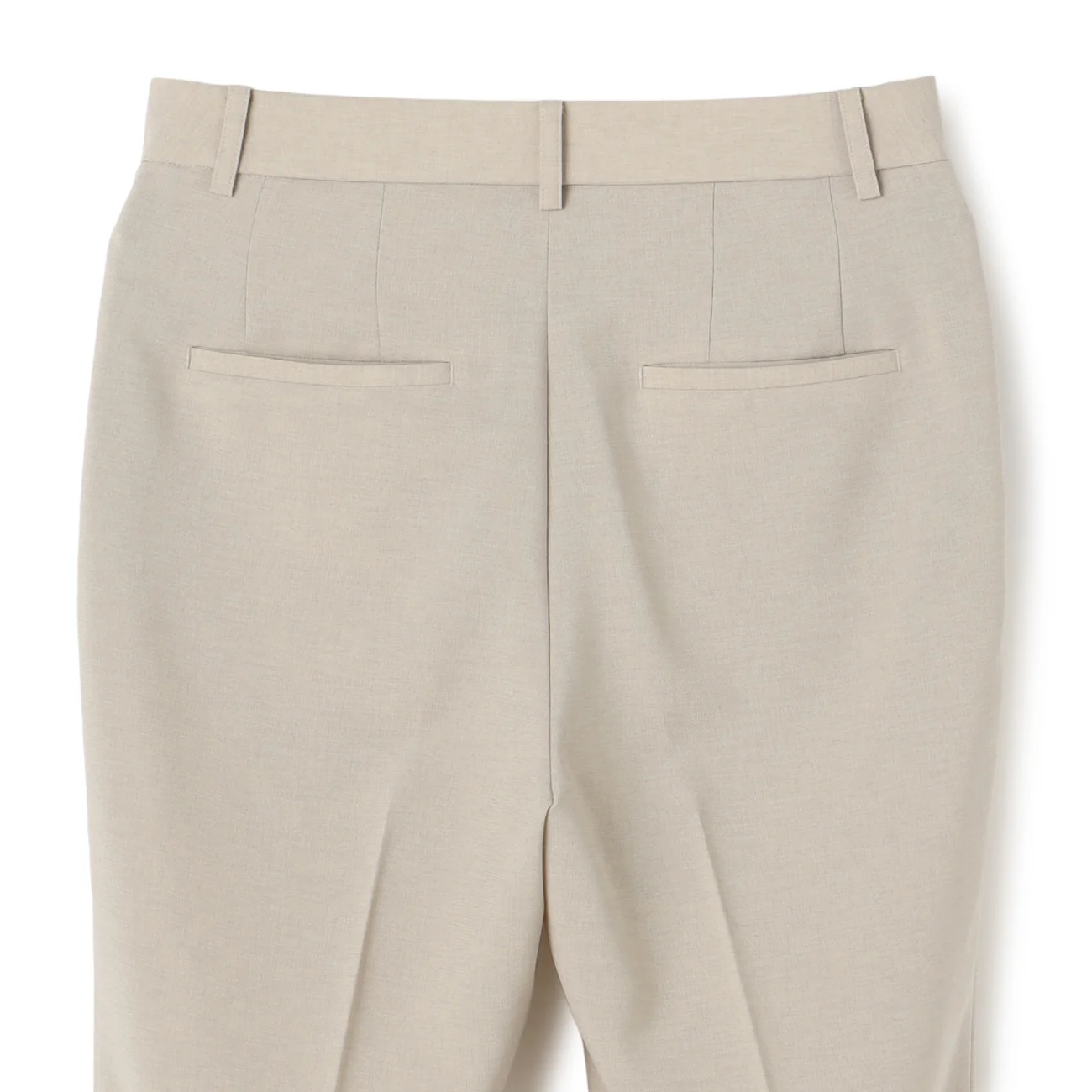 Washable Stretch Linen-Like Straight Pants - Beige - Image 9