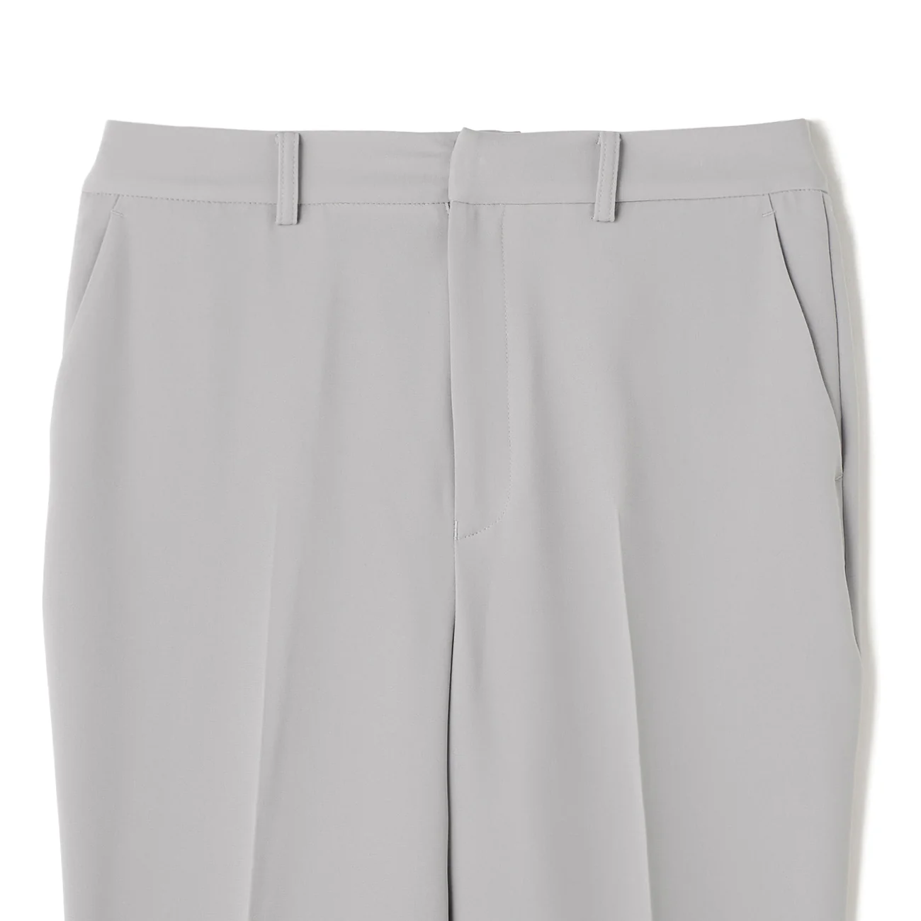 Powdery Stretch Cropped Pants - Gray - Image 4