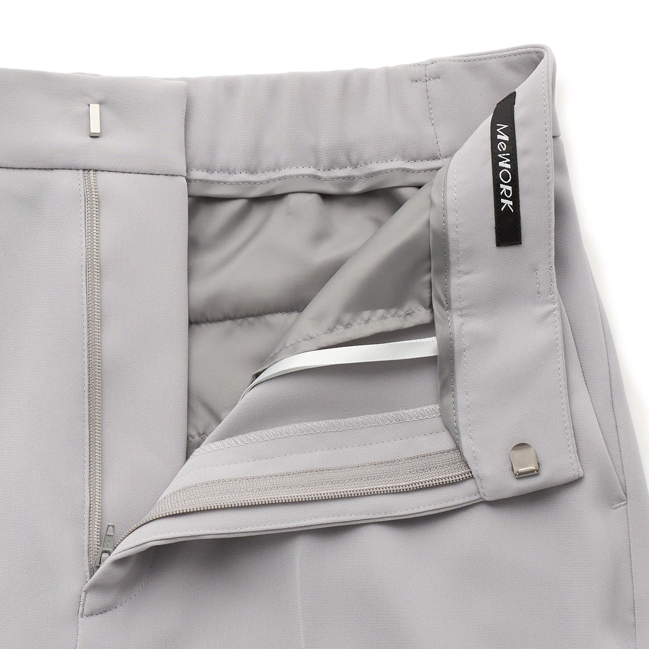 Powdery Stretch Cropped Pants - Gray - Image 6