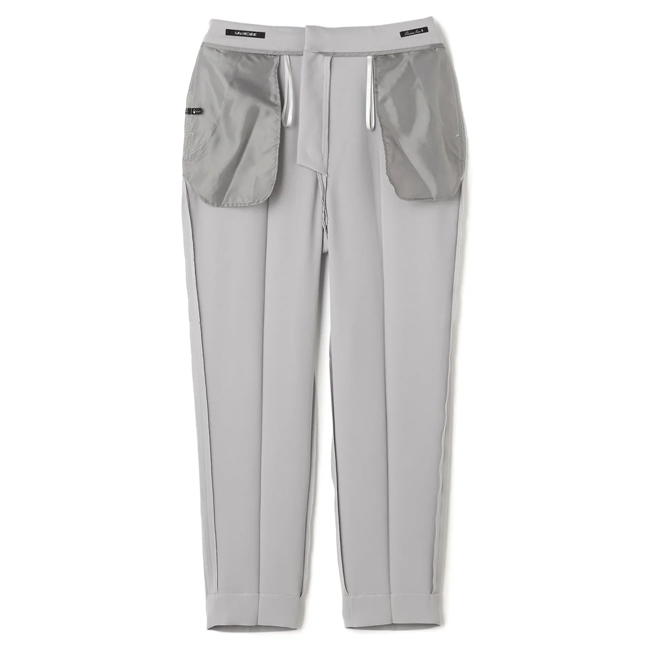 Powdery Stretch Cropped Pants - Gray - Image 8