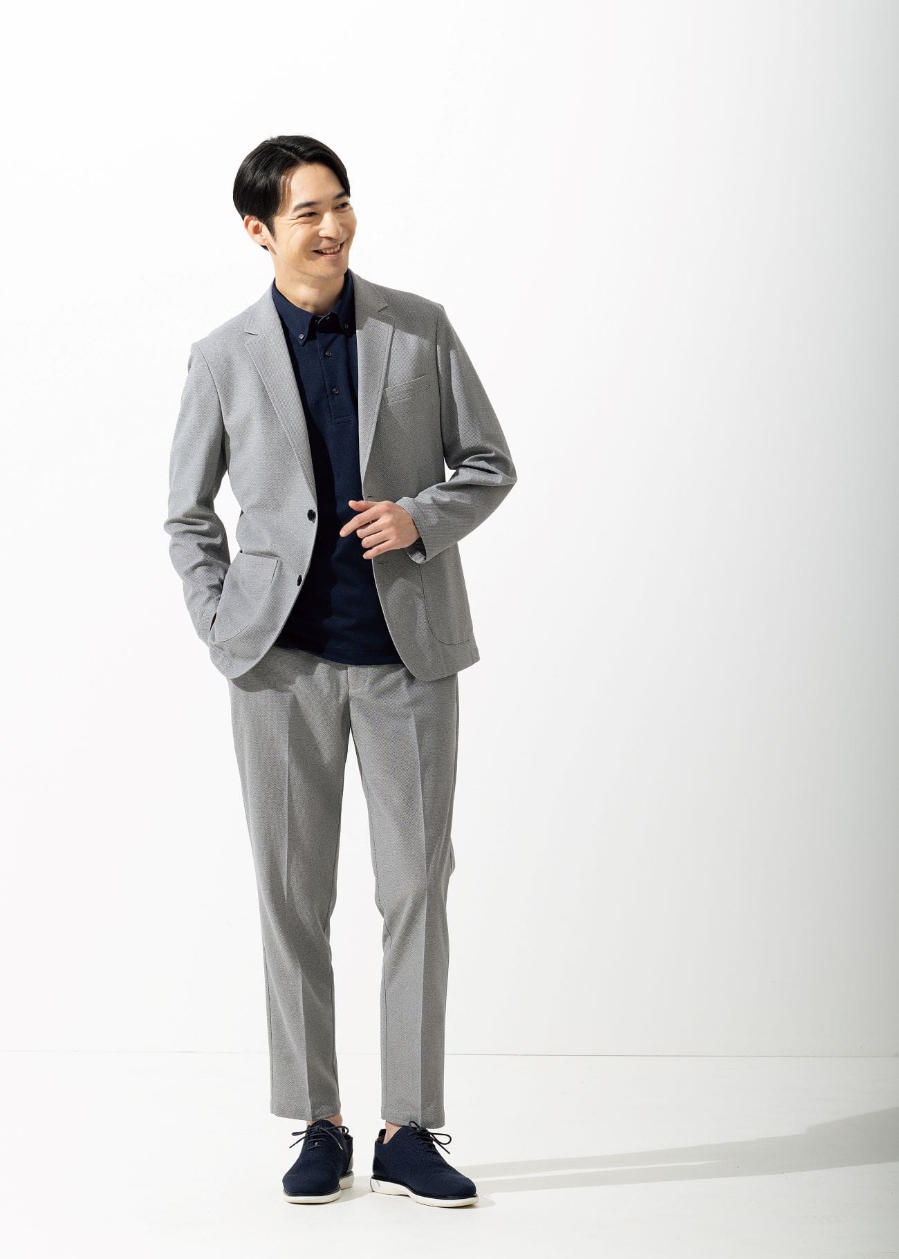 Pajama SUITS SUPER Aircool Washable Stretch Jacquard Jacket - Gray - Image 3