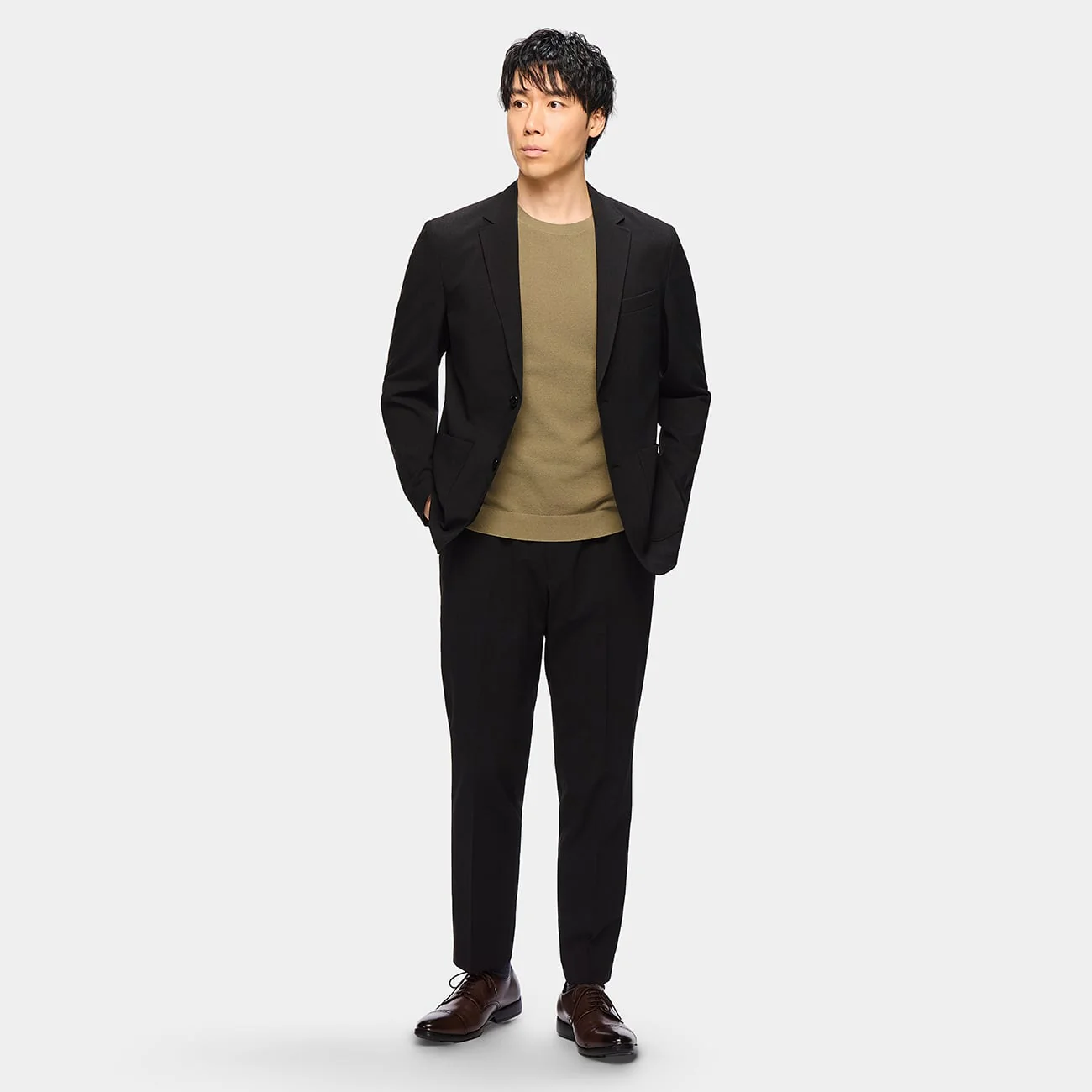 Washable Stretch Suit Jacket - Black - Image 2