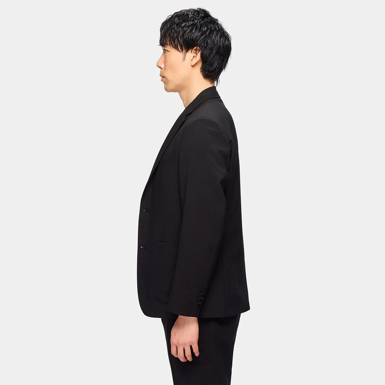 Washable Stretch Suit Jacket - Black - Image 3