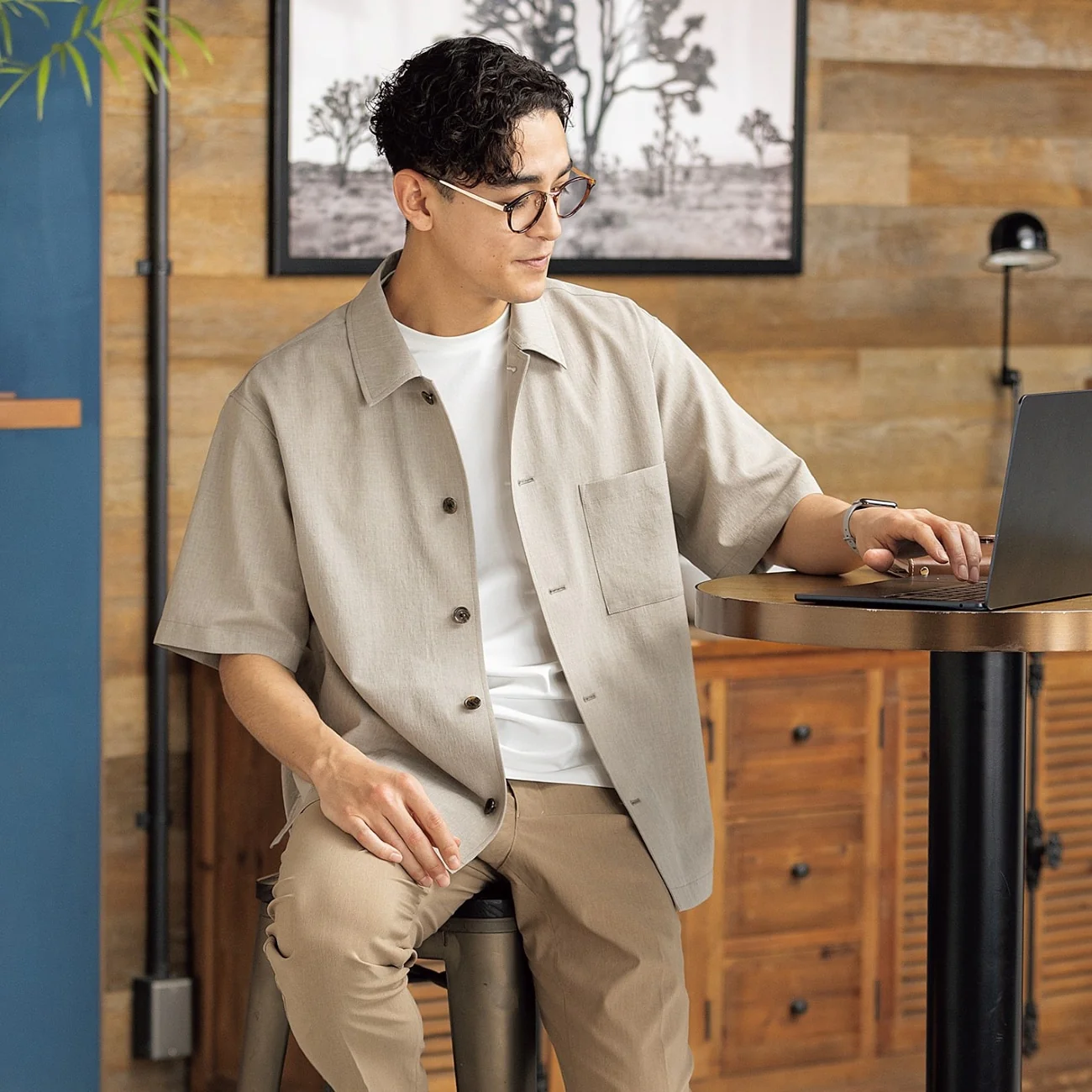 Linen-Like Shirt Jacket
