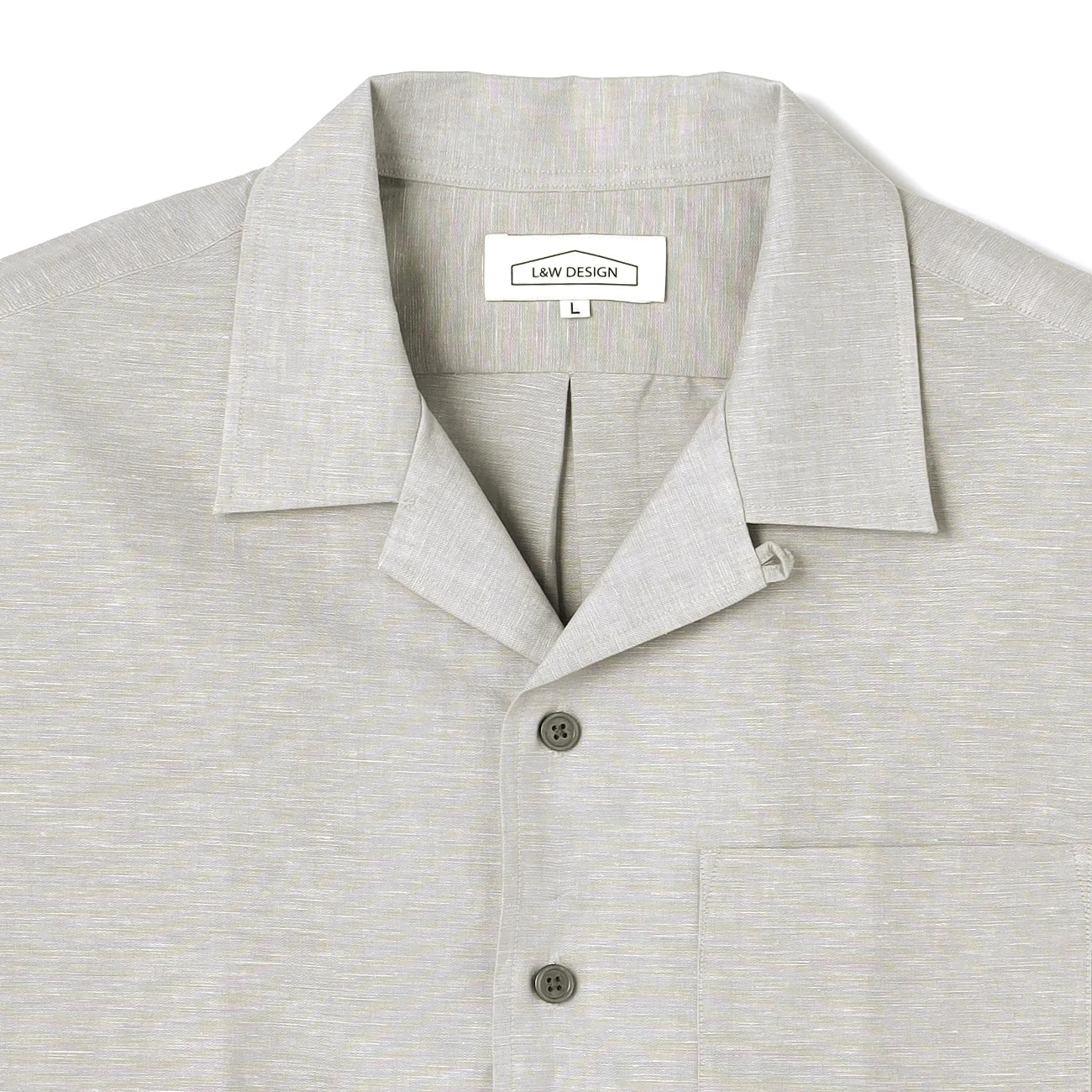 Linen Cotton Open Collar Shirt - Image 13