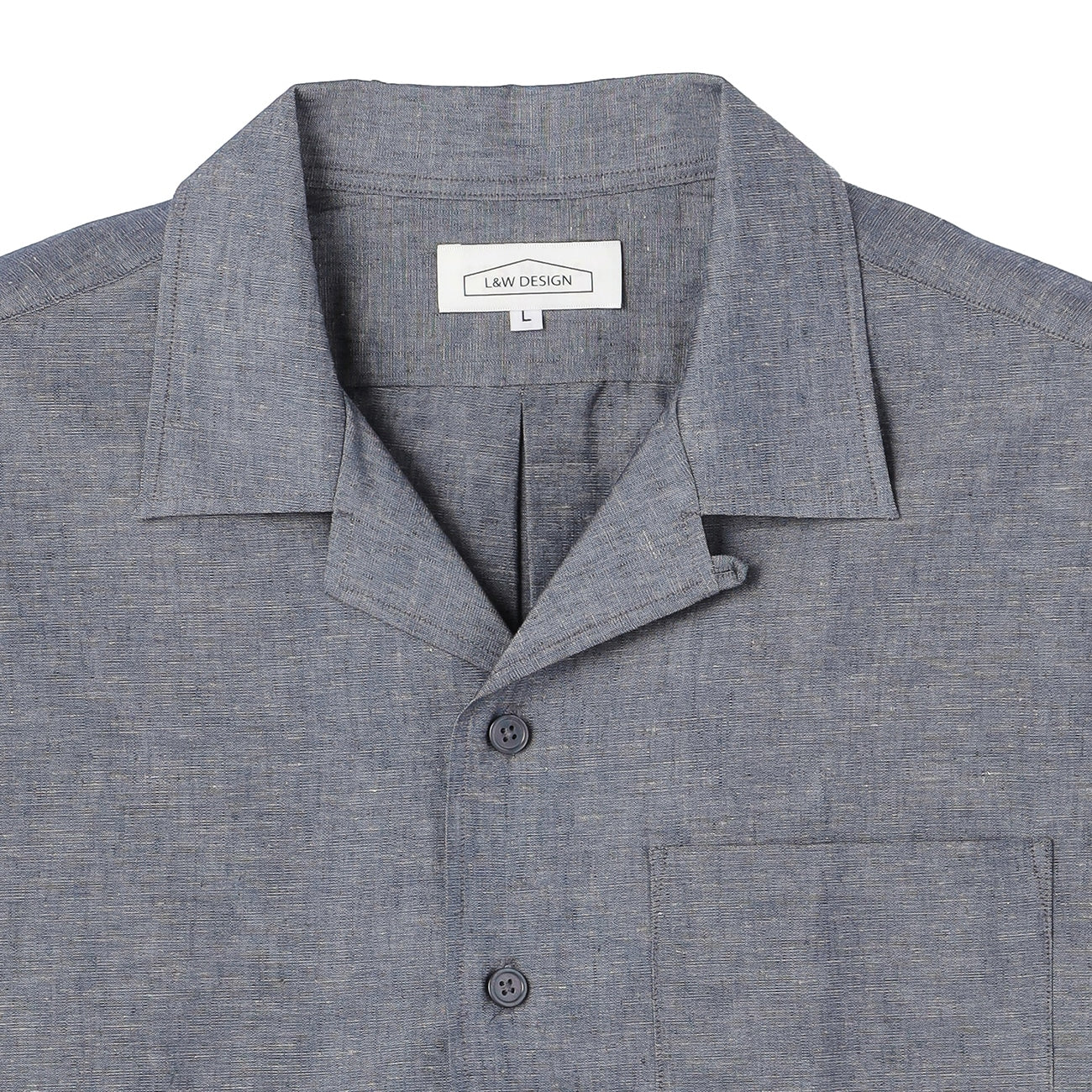 Linen Cotton Open Collar Shirt - Image 9