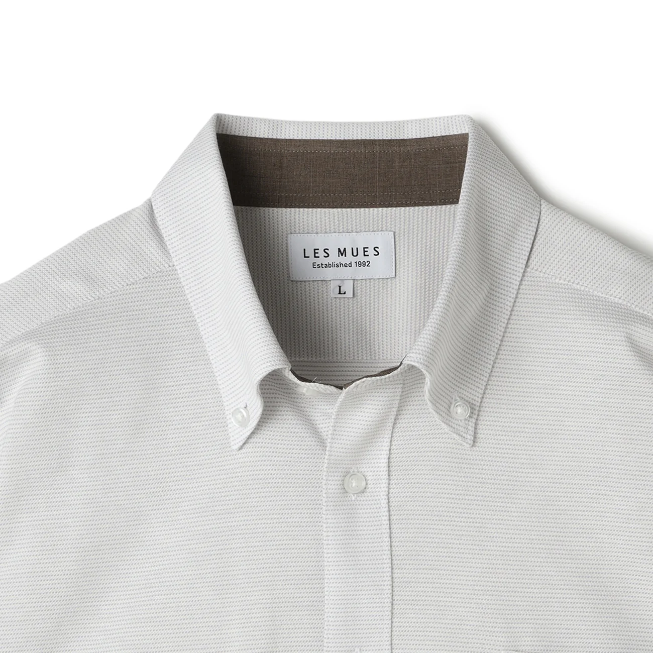 Bizknit Non-iron Stretch Button-down Shirt - Light Gray - Image 3