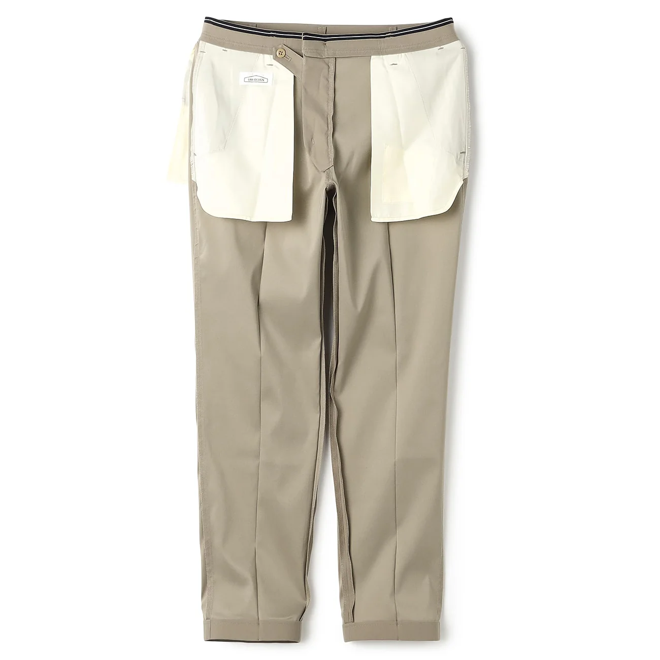 Adjustable Hem Stretch Tapered Plain Pants - Image 14